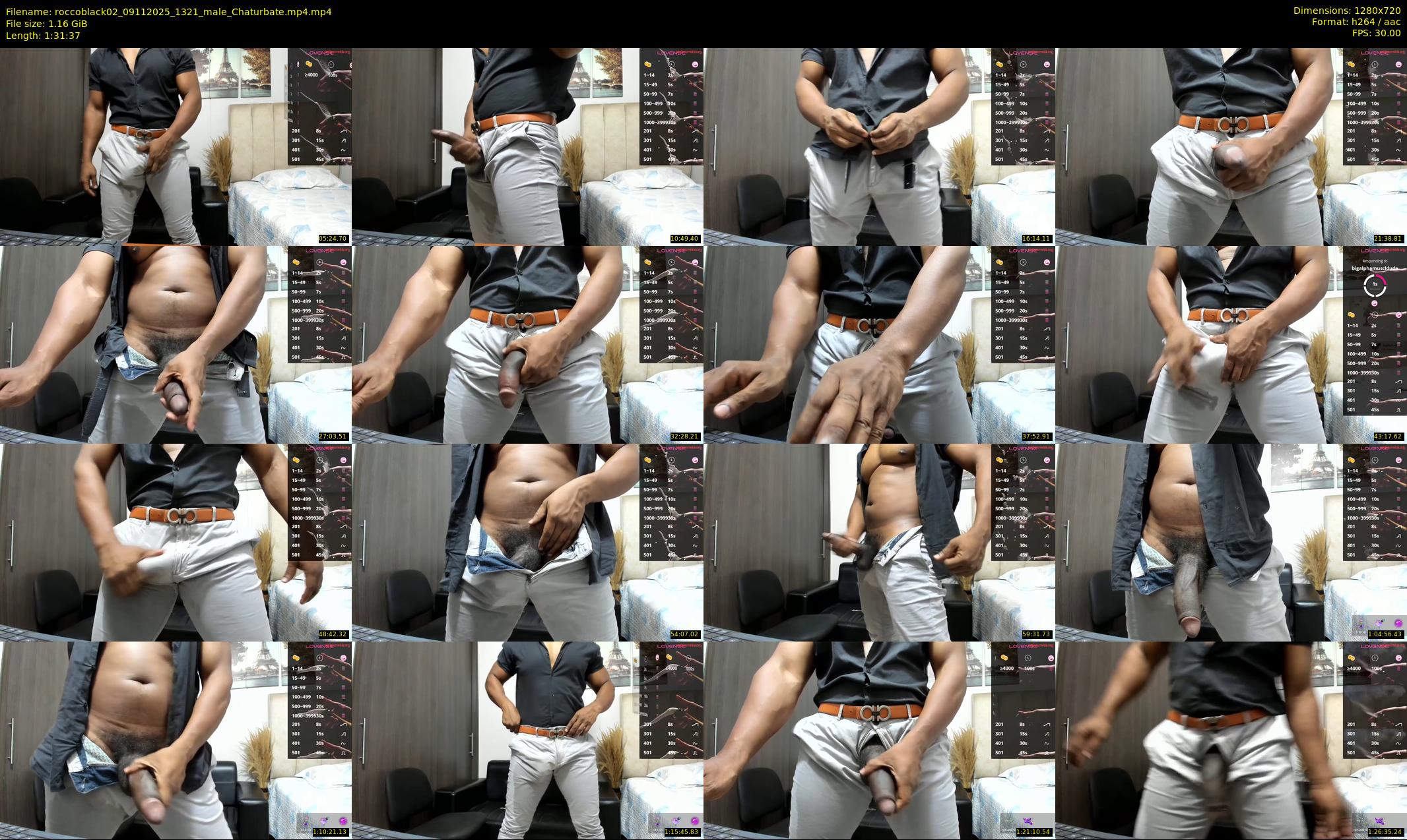 roccoblack02 — 92 minute Chaturbate male cam show recording, 720p, Nov 9, 2025
