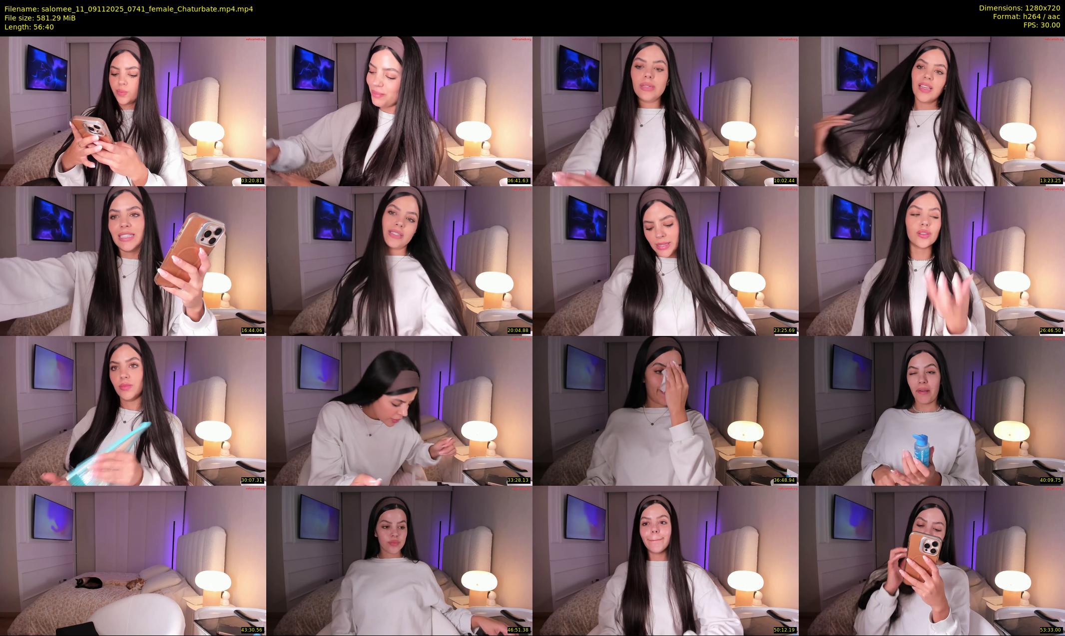 salomee_11 — 57 minute Chaturbate female cam show recording, 720p, Nov 9, 2025
