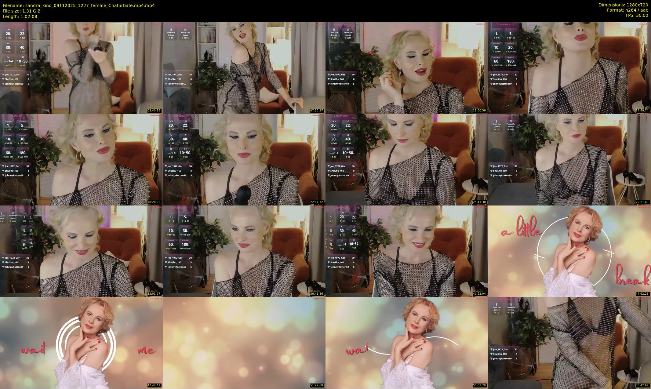 sandra_kind — 63 minute Chaturbate female cam show recording, 720p, Nov 9, 2025