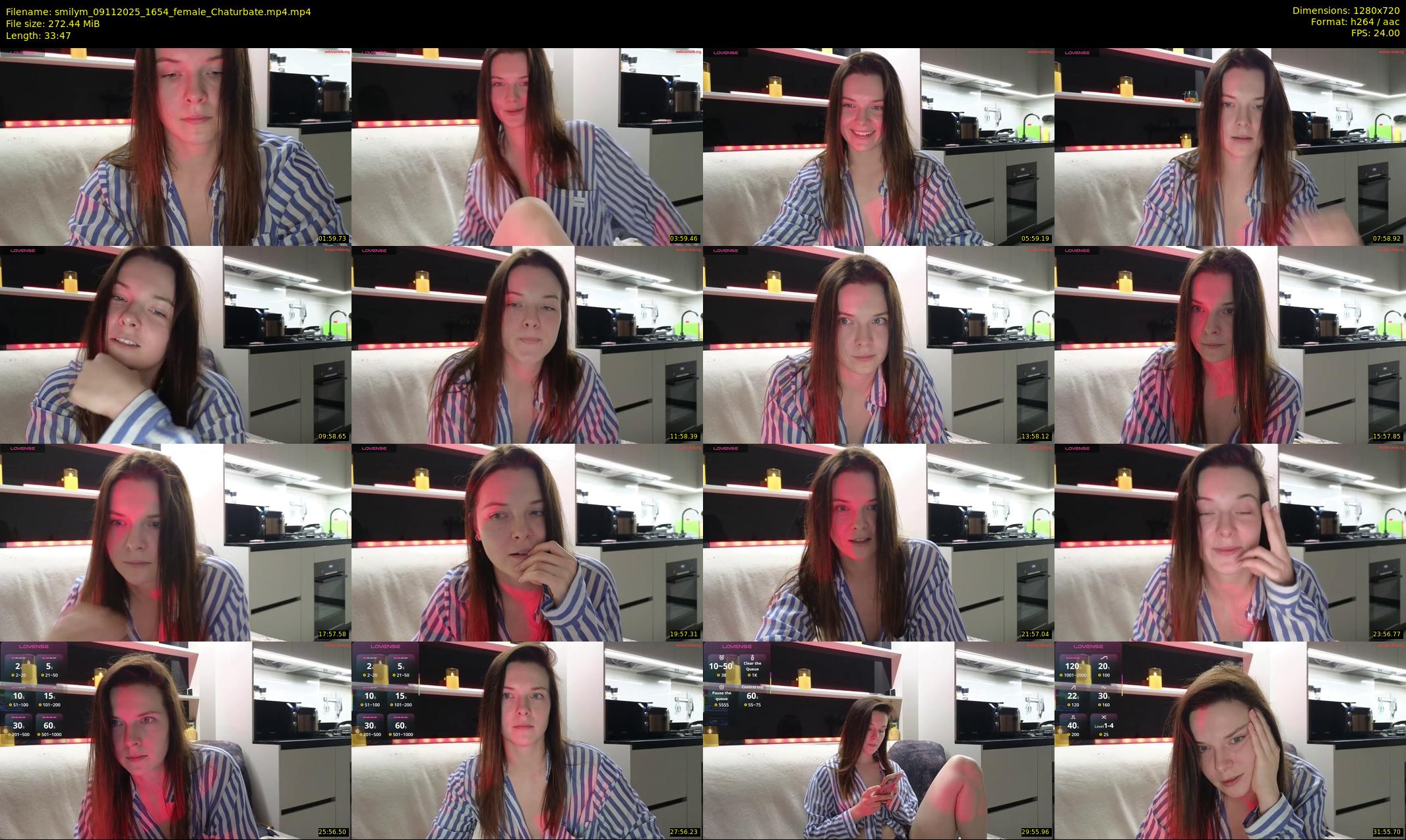 smilym — 34 minute Chaturbate female cam show recording, 720p, Nov 9, 2025