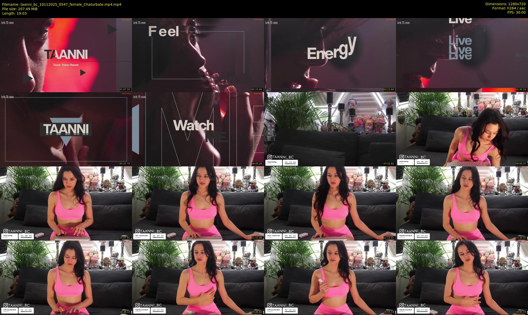 taanni_bc — 20 minute Chaturbate female cam show recording, 720p, Nov 10, 2025