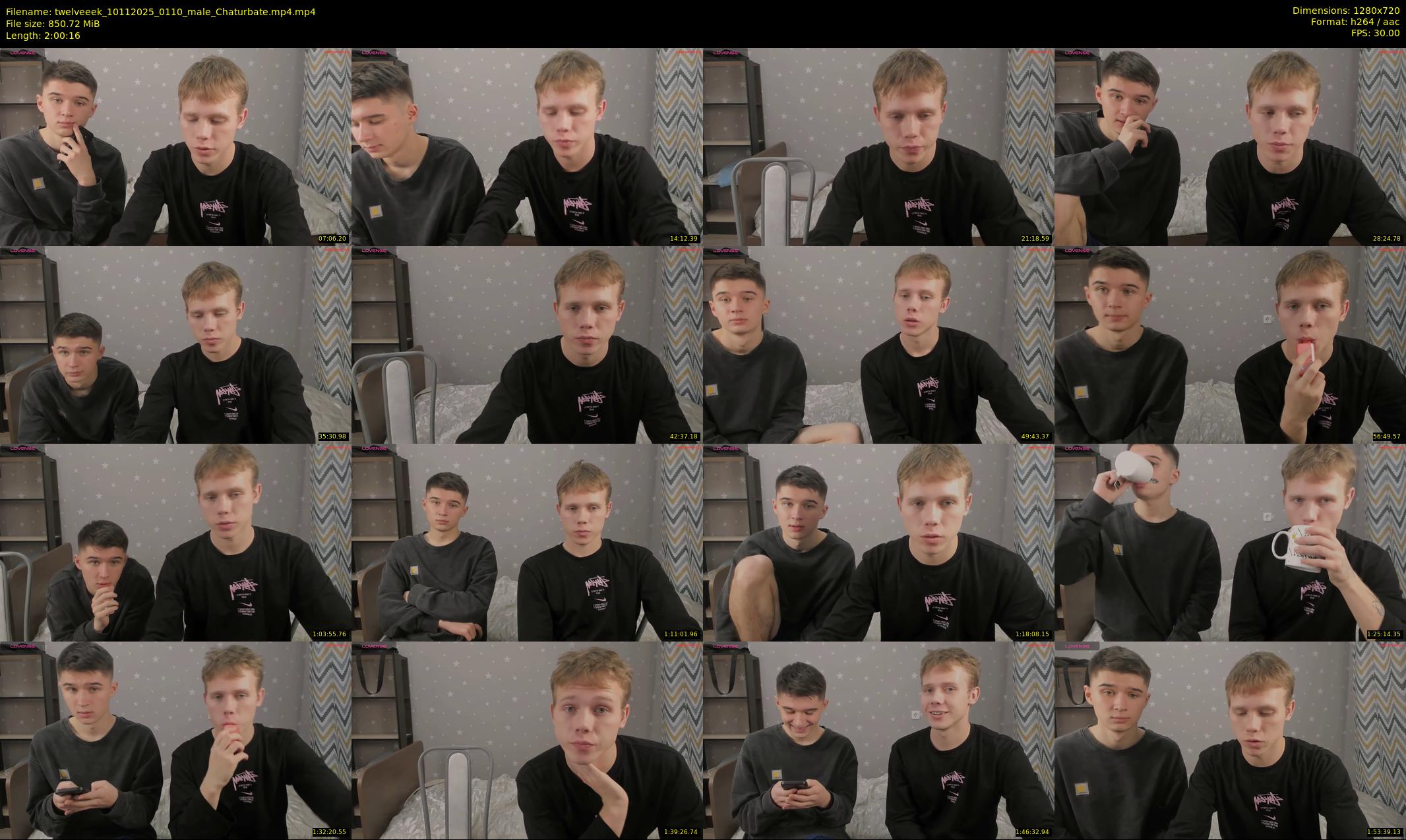 twelveeek — 121 minute Chaturbate male cam show recording, 720p, Nov 10, 2025