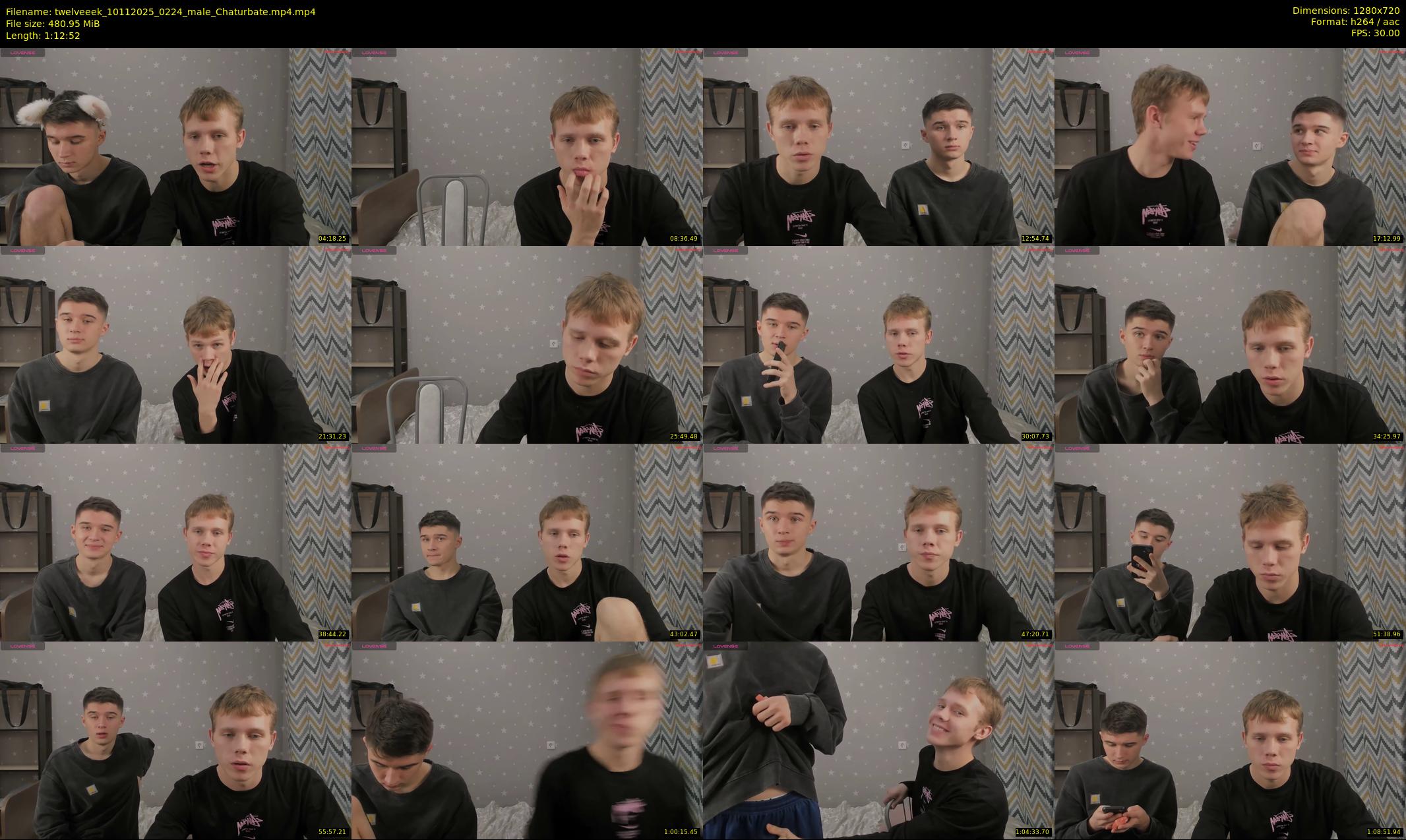 twelveeek — 73 minute Chaturbate male cam show recording, 720p, Nov 10, 2025