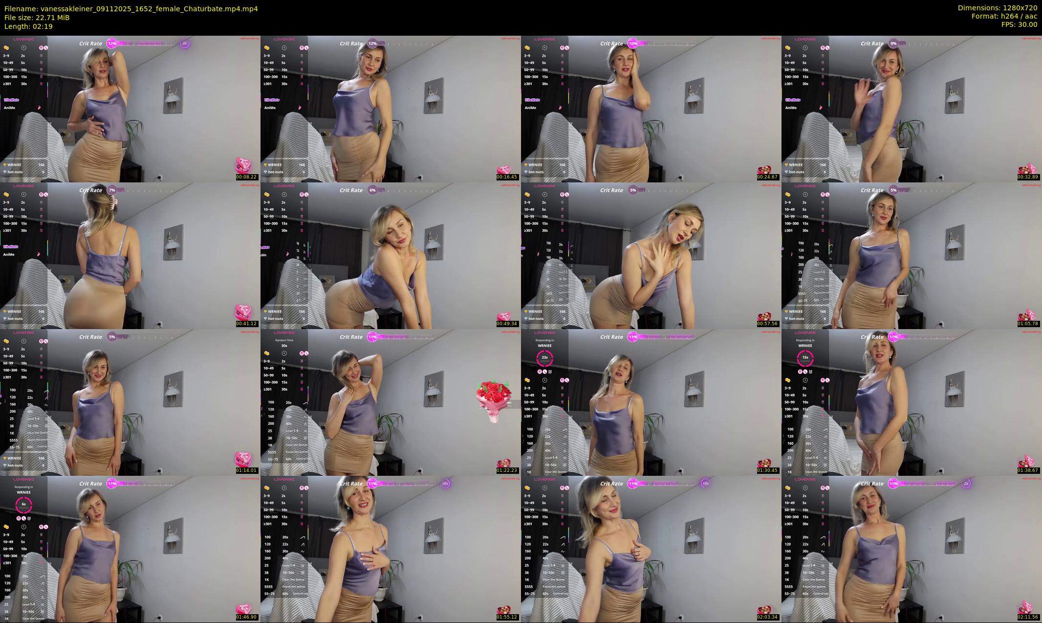 vanessakleiner — 3 minute Chaturbate female cam show recording, 720p, Nov 9, 2025