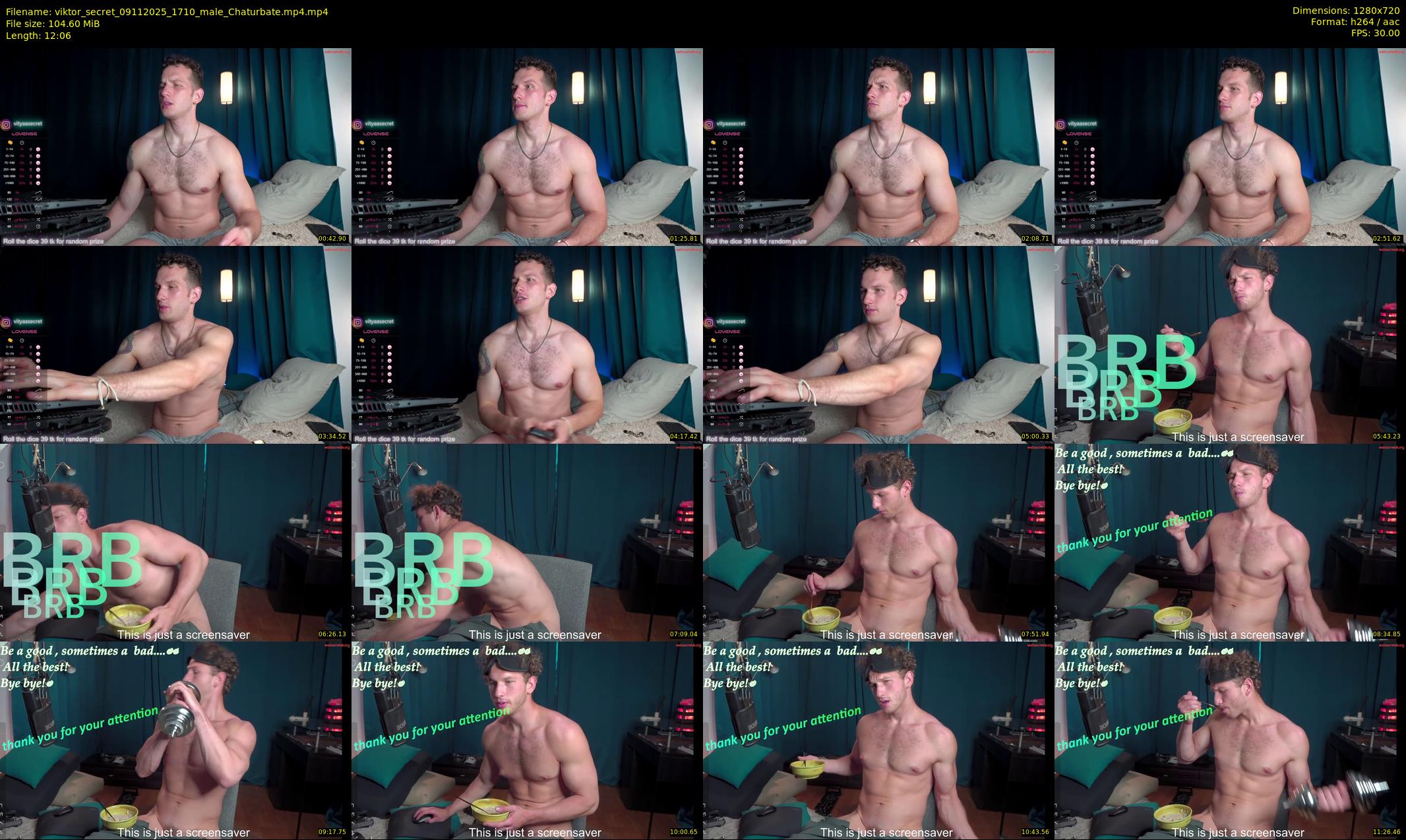 viktor_secret — 13 minute Chaturbate male cam show recording, 720p, Nov 9, 2025