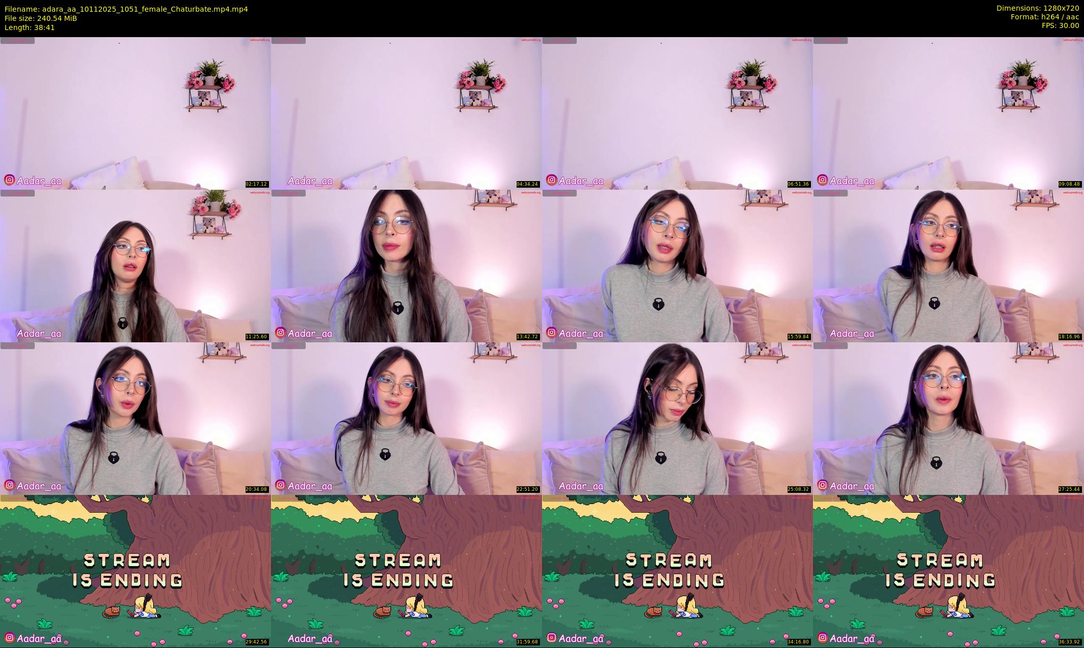 adara_aa — 39 minute Chaturbate female cam show recording, 720p, Nov 10, 2025