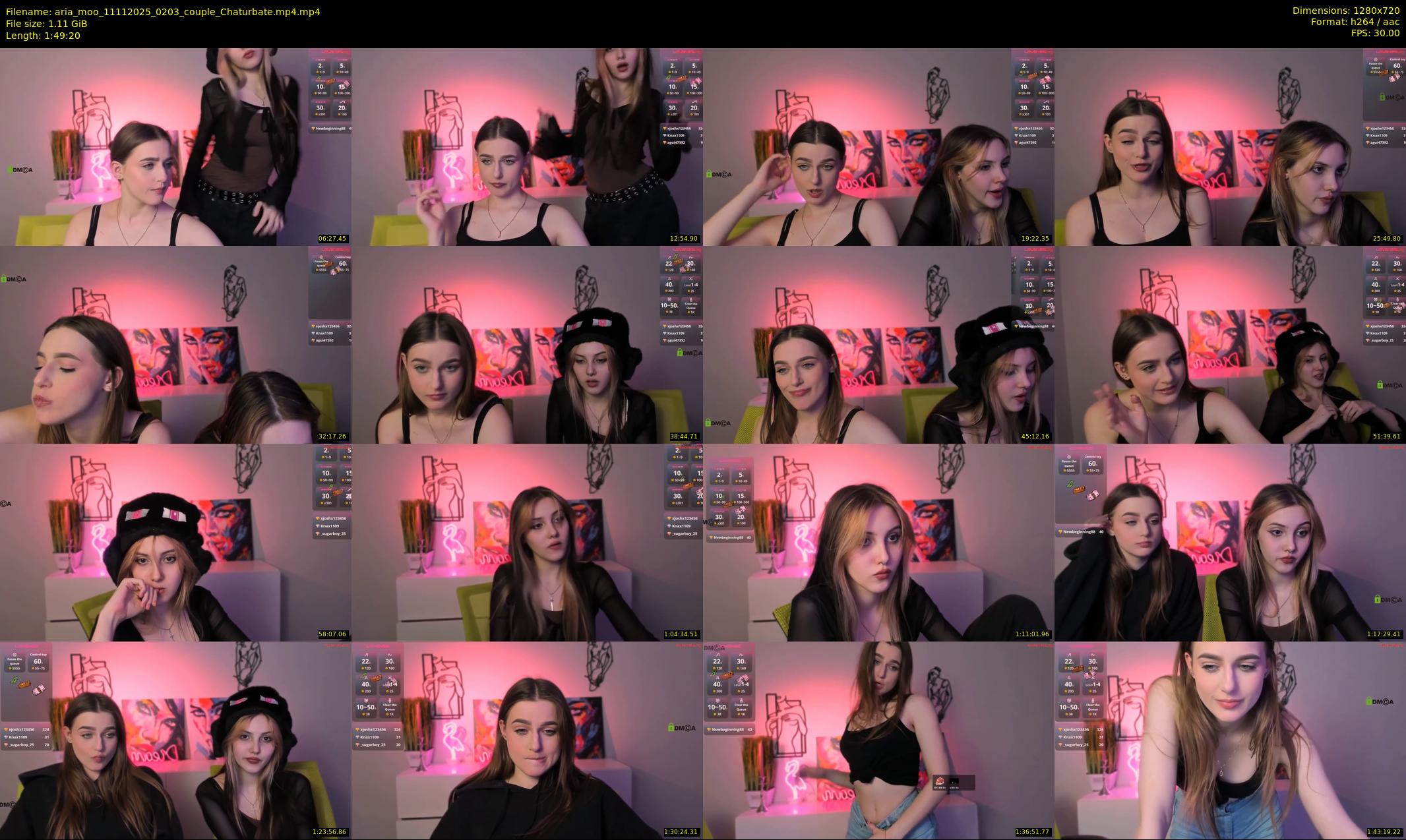 aria_moo — 110 minute Chaturbate couple cam show recording, 720p, Nov 11, 2025