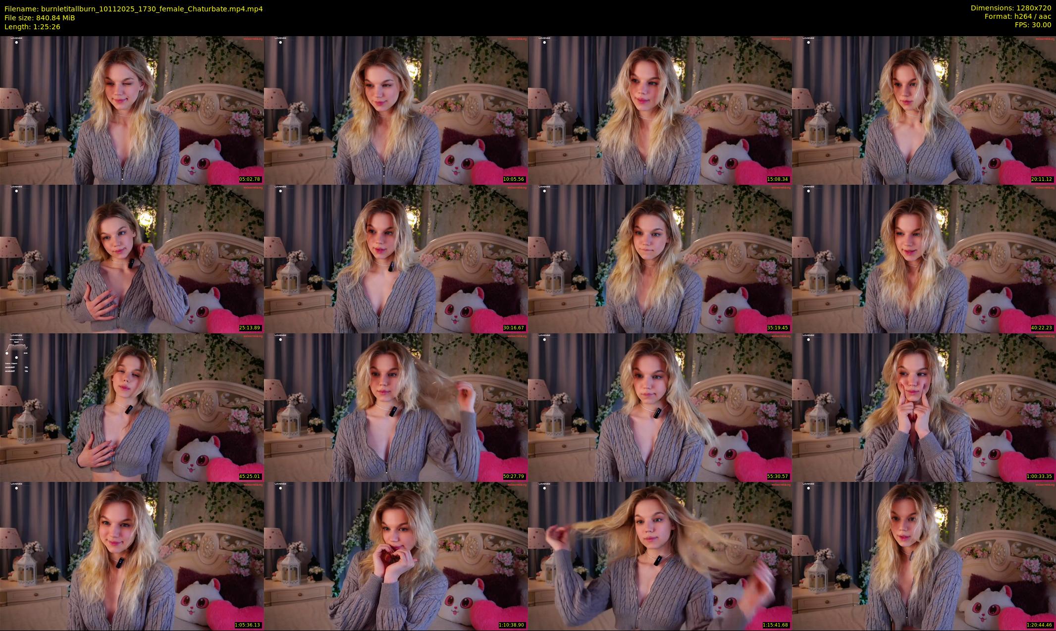 burnletitallburn — 86 minute Chaturbate female cam show recording, 720p, Nov 10, 2025