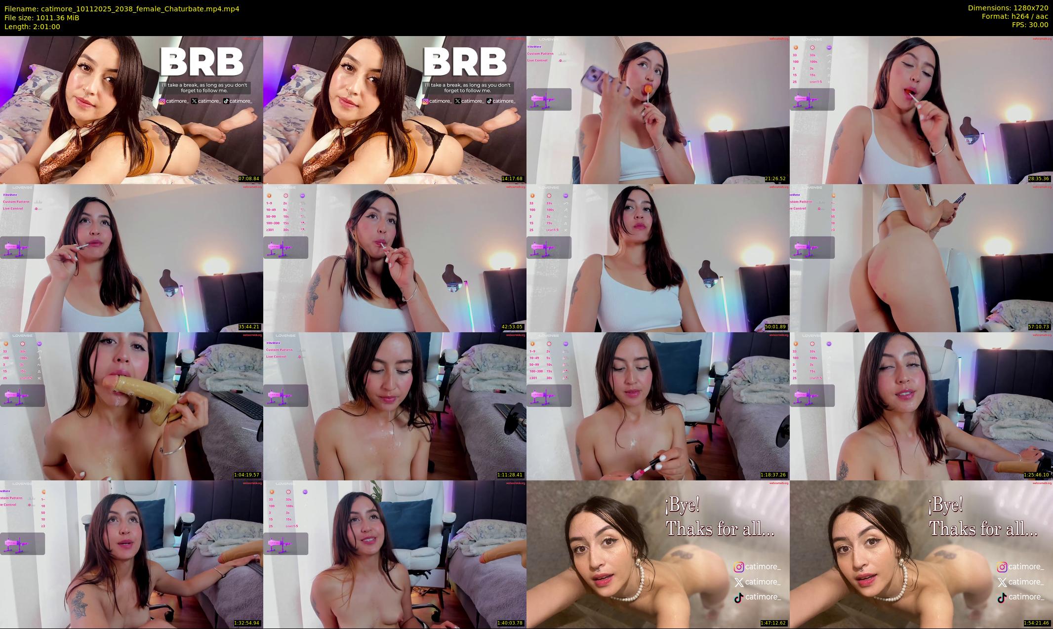 catimore — 121 minute Chaturbate female cam show recording, 720p, Nov 10, 2025