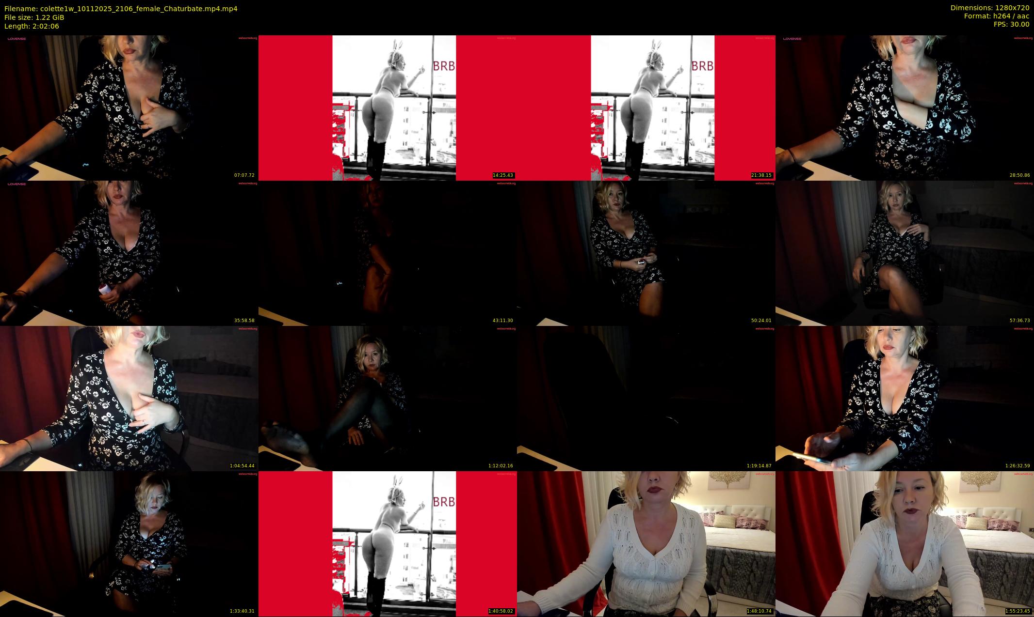colette1w — 123 minute Chaturbate female cam show recording, 720p, Nov 10, 2025