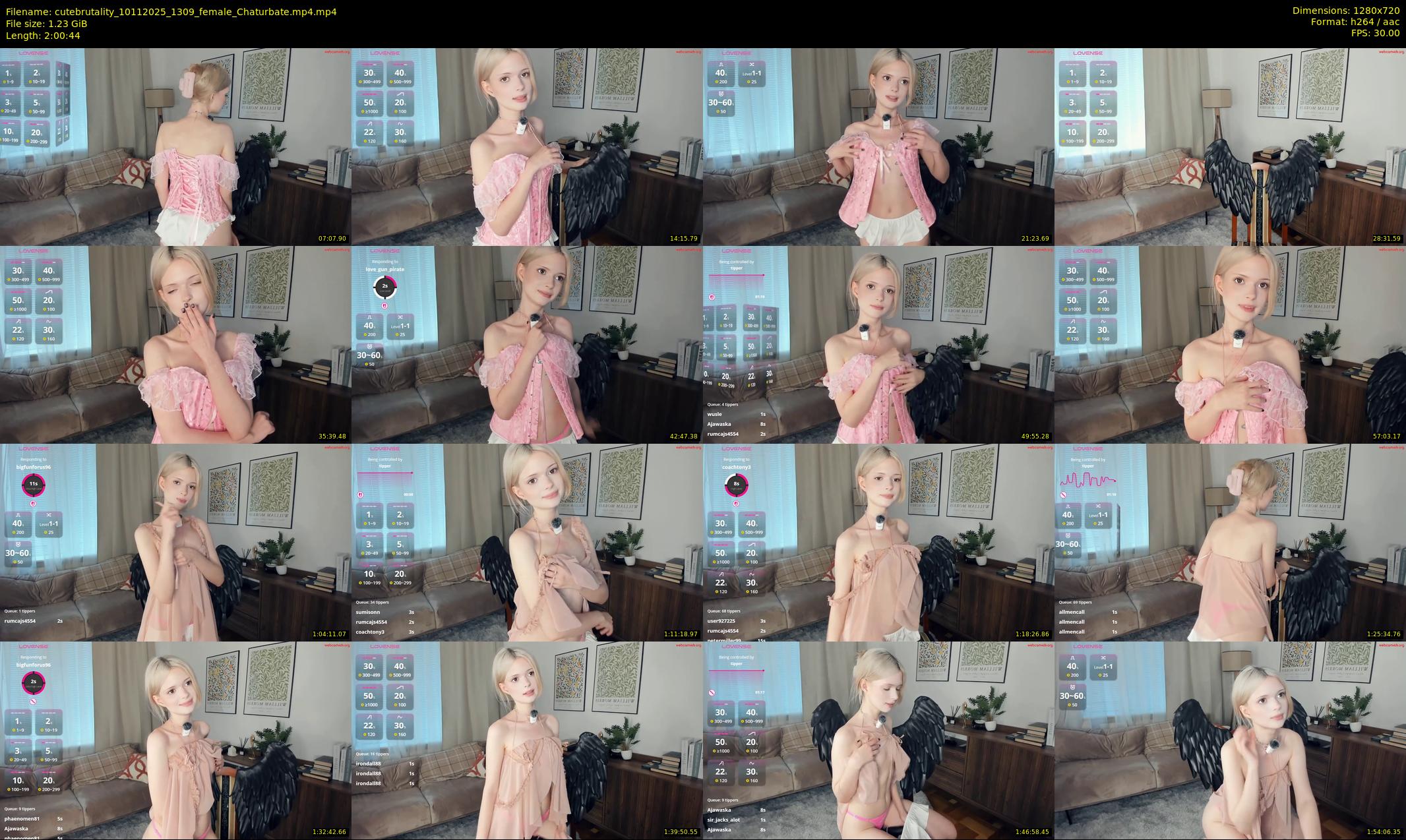 cutebrutality — 121 minute Chaturbate female cam show recording, 720p, Nov 10, 2025