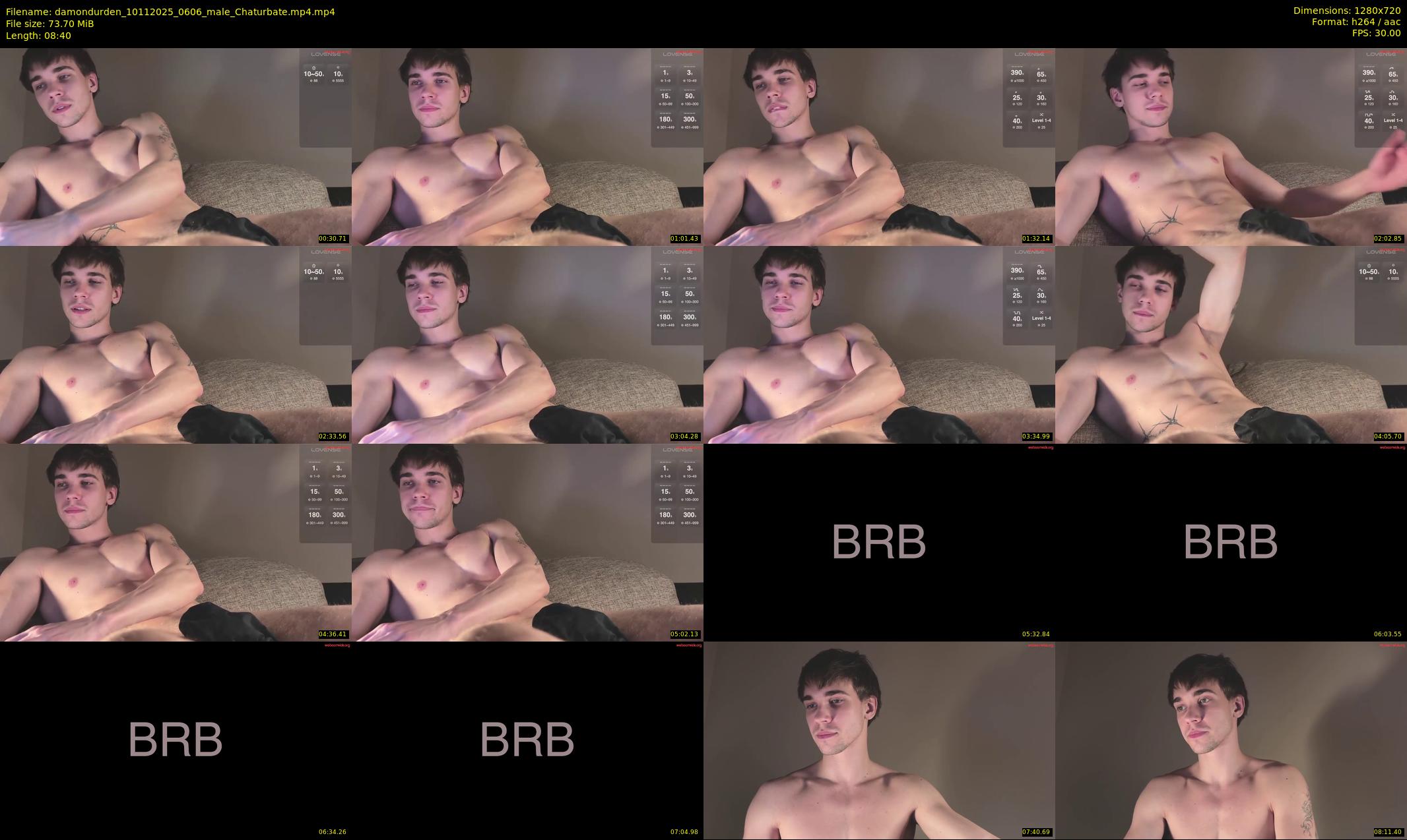 damondurden — 9 minute Chaturbate male cam show recording, 720p, Nov 10, 2025
