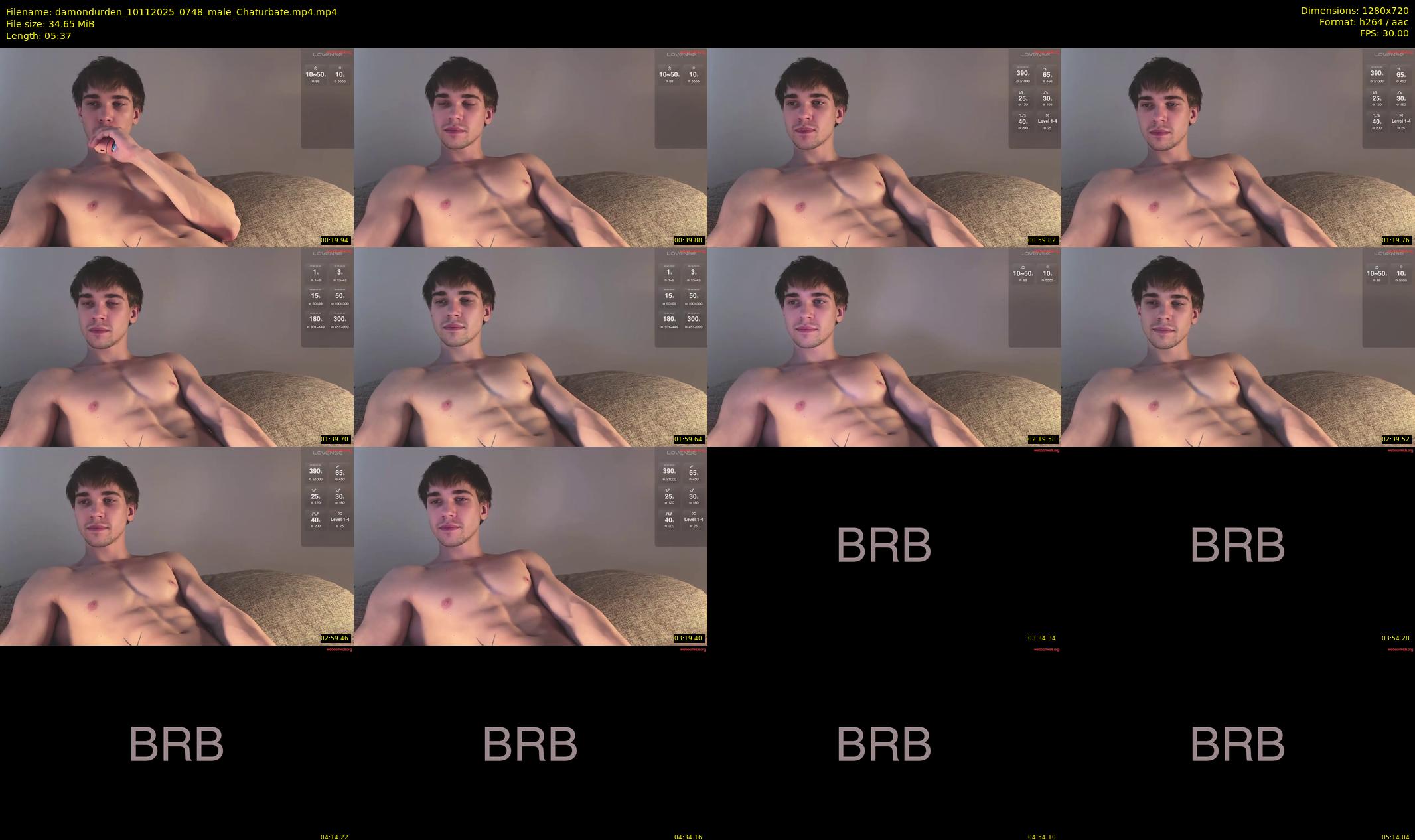 damondurden — 6 minute Chaturbate male cam show recording, 720p, Nov 10, 2025