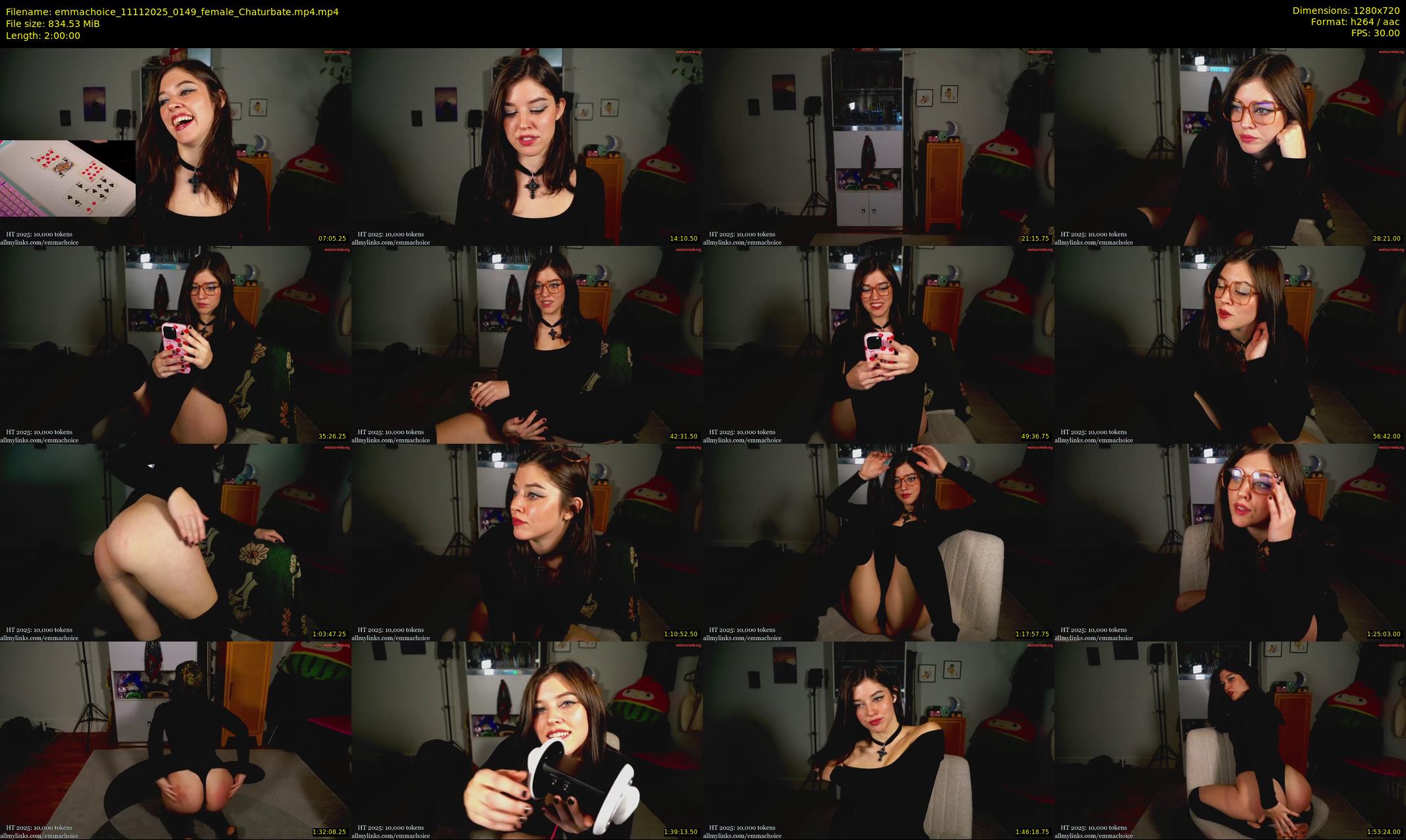 emmachoice — 120 minute Chaturbate female cam show recording, 720p, Nov 11, 2025