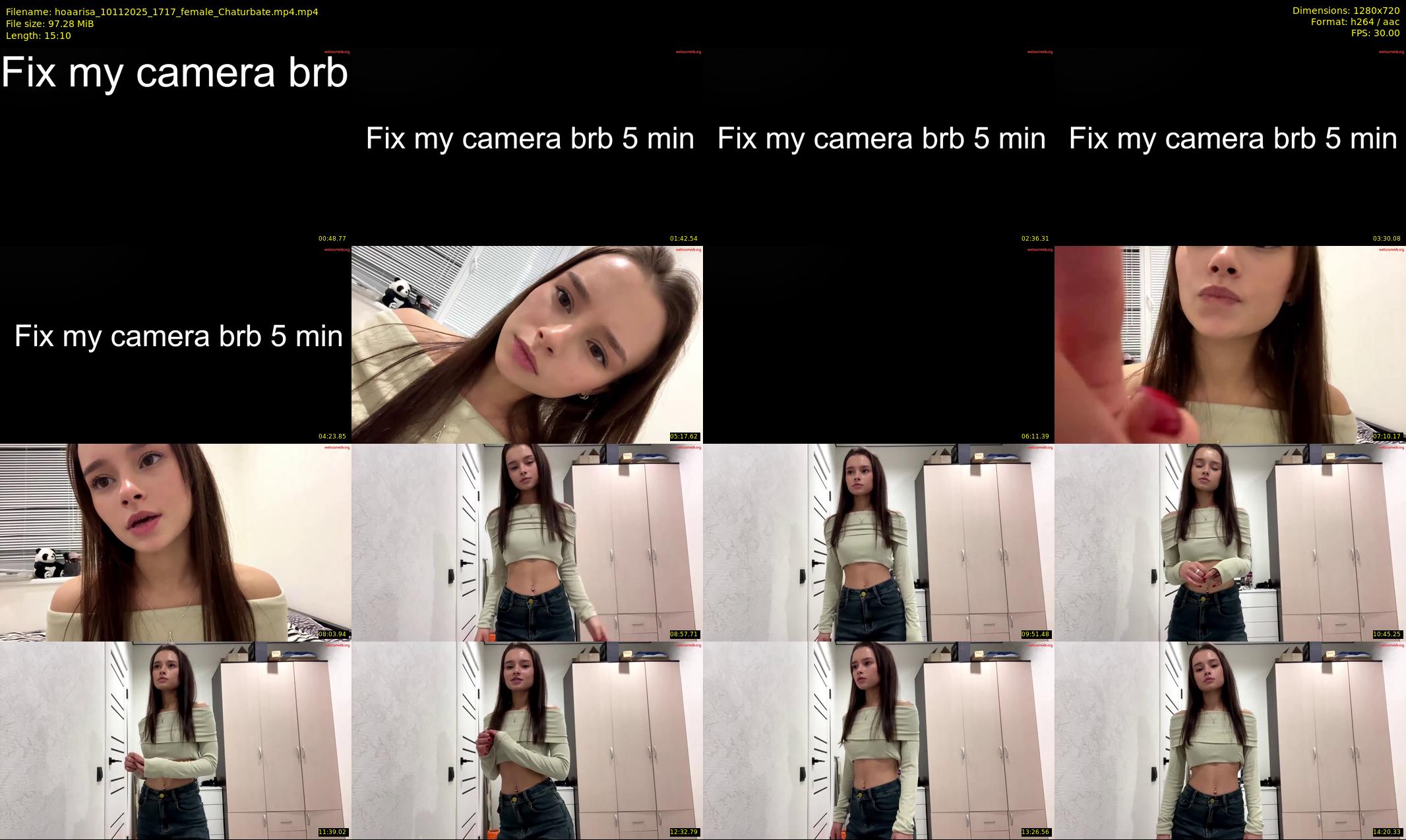 hoaarisa — 16 minute Chaturbate female cam show recording, 720p, Nov 10, 2025