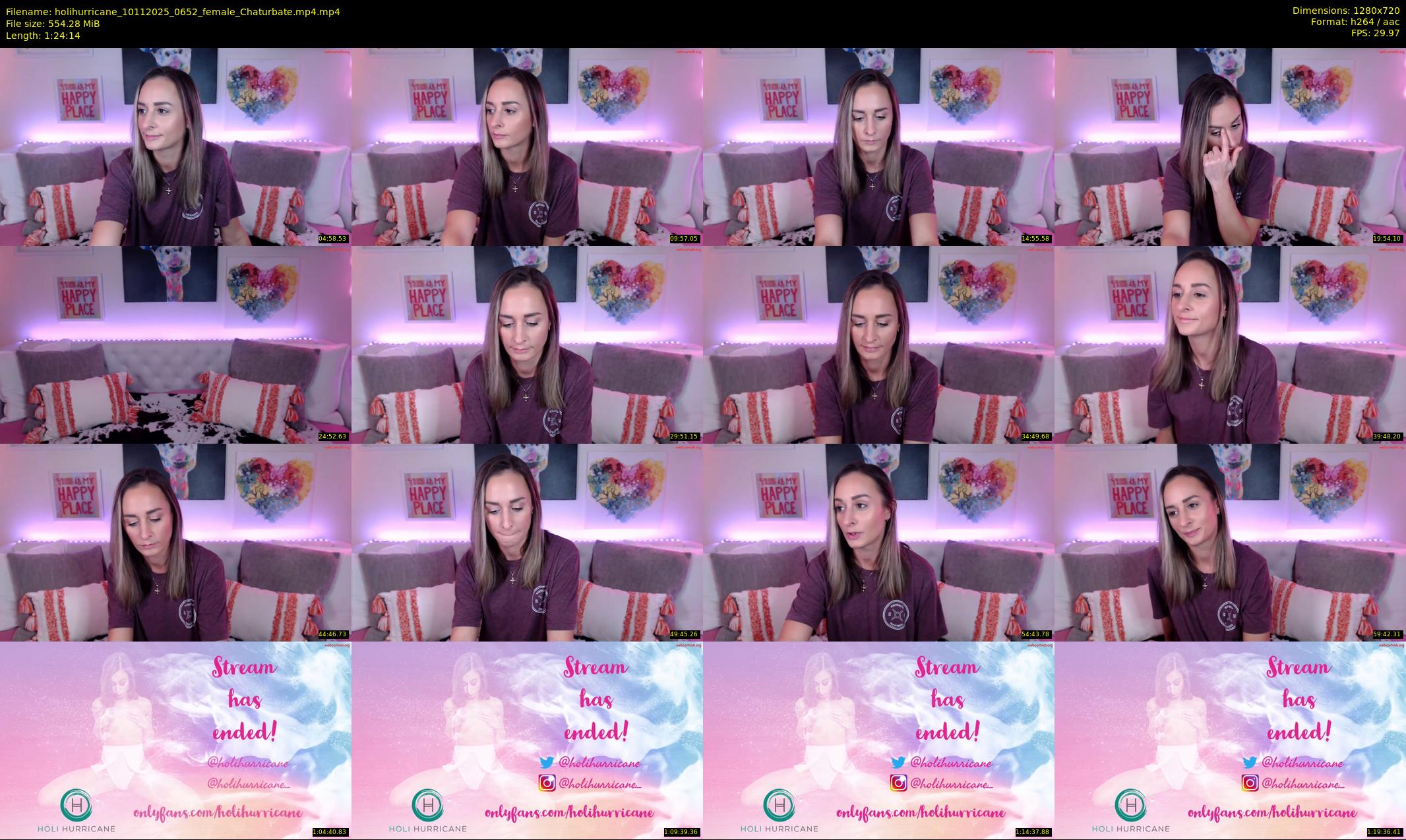 holihurricane — 85 minute Chaturbate female cam show recording, 720p, Nov 10, 2025