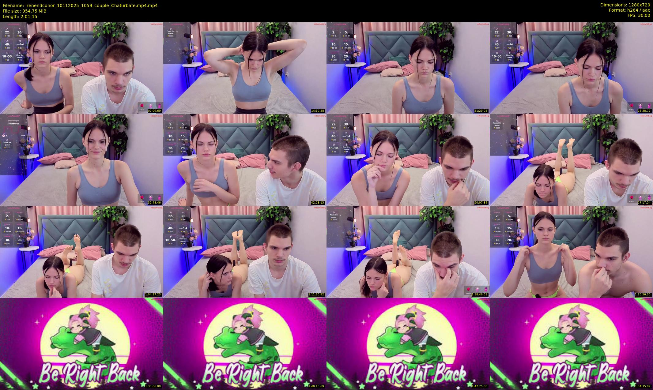 irenendconor — 122 minute Chaturbate couple cam show recording, 720p, Nov 10, 2025