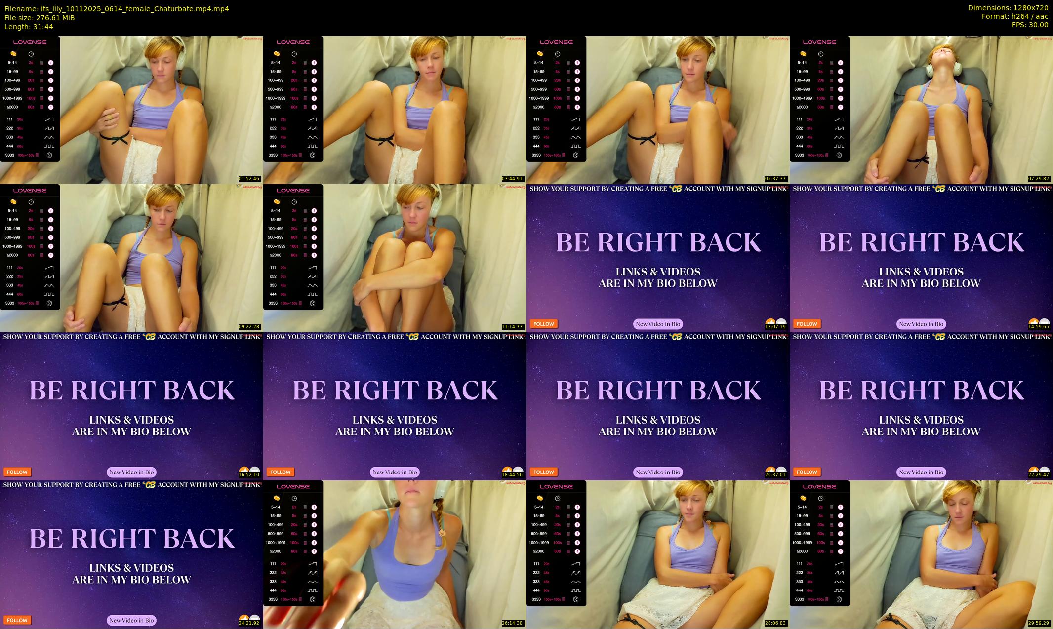 its_lily — 32 minute Chaturbate female cam show recording, 720p, Nov 10, 2025