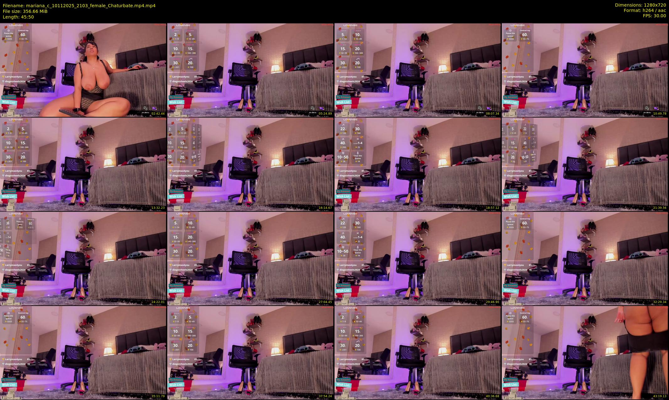 mariana_c — 46 minute Chaturbate female cam show recording, 720p, Nov 10, 2025