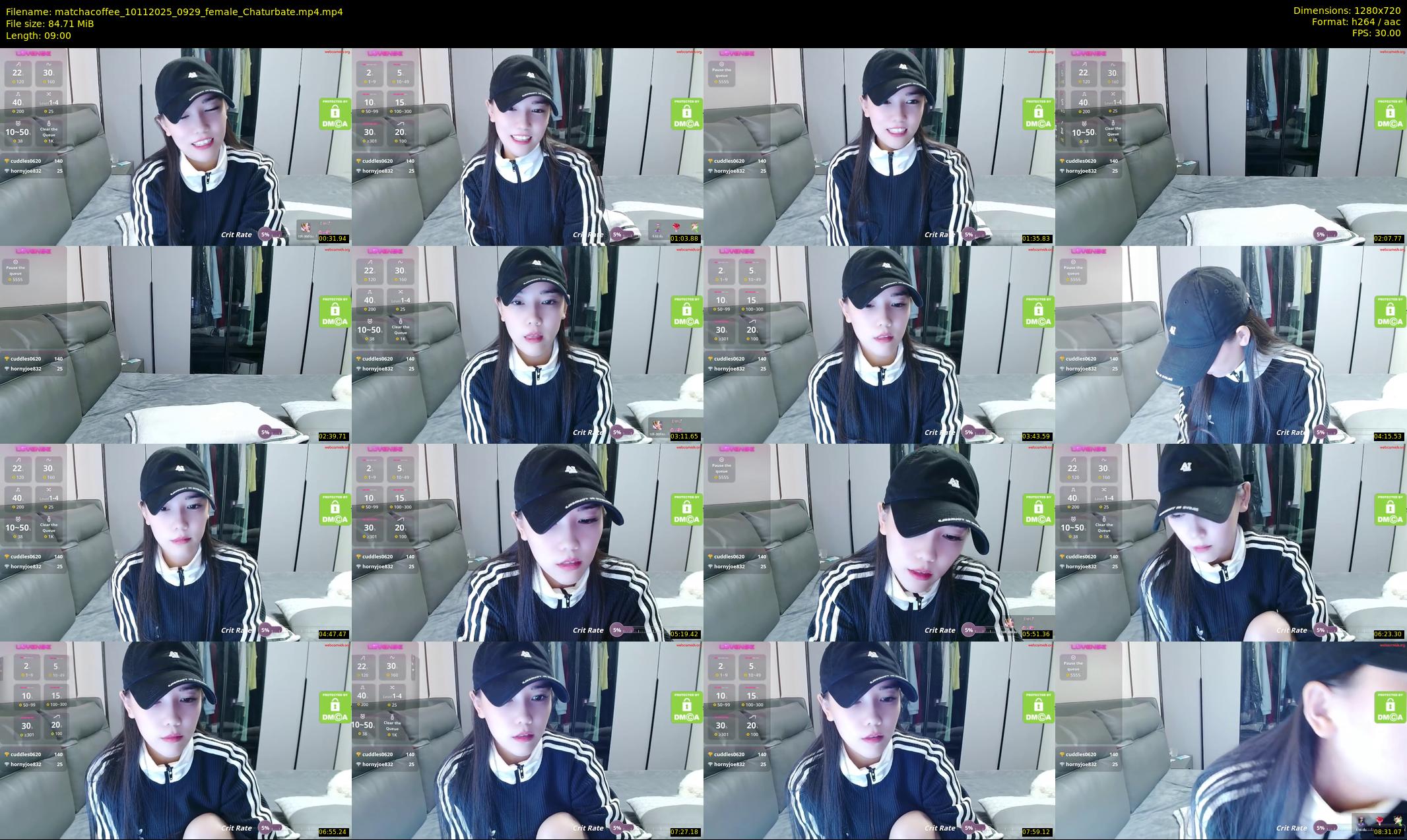 matchacoffee — 9 minute Chaturbate female cam show recording, 720p, Nov 10, 2025