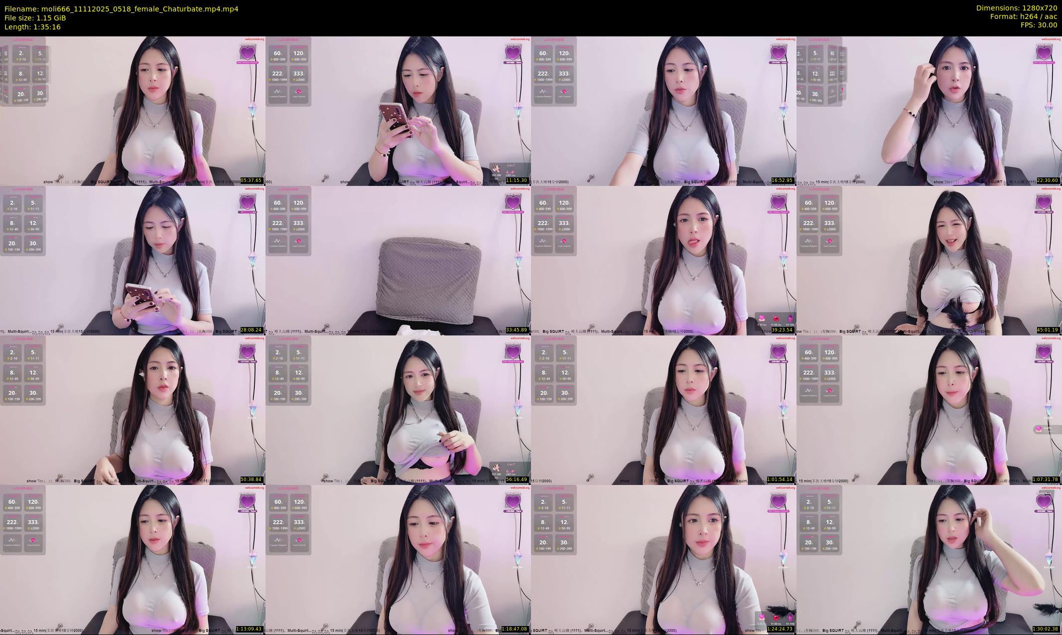 moli666 — 96 minute Chaturbate female cam show recording, 720p, Nov 11, 2025