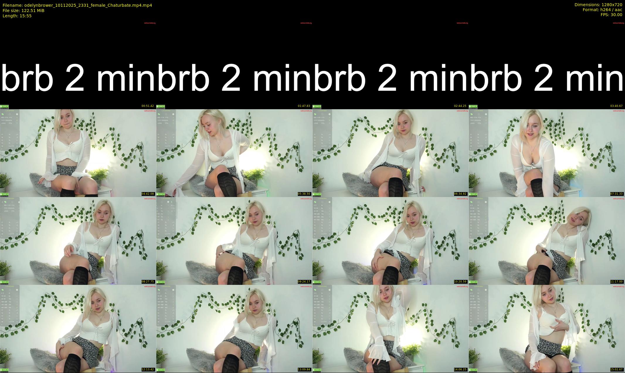 odelynbrower — 16 minute Chaturbate female cam show recording, 720p, Nov 10, 2025