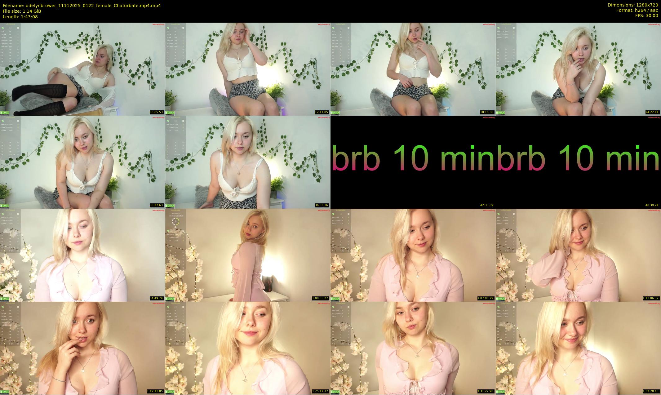 odelynbrower — 104 minute Chaturbate female cam show recording, 720p, Nov 11, 2025