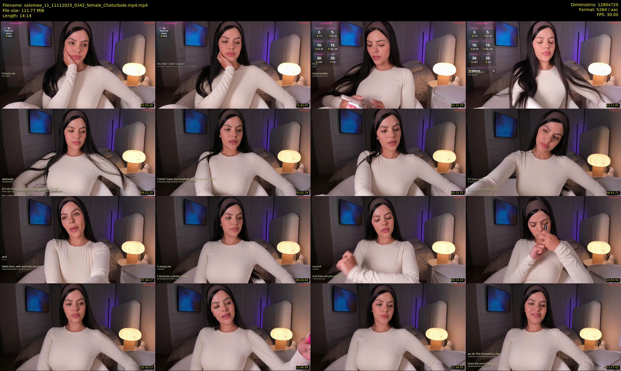 salomee_11 — 15 minute Chaturbate female cam show recording, 720p, Nov 11, 2025