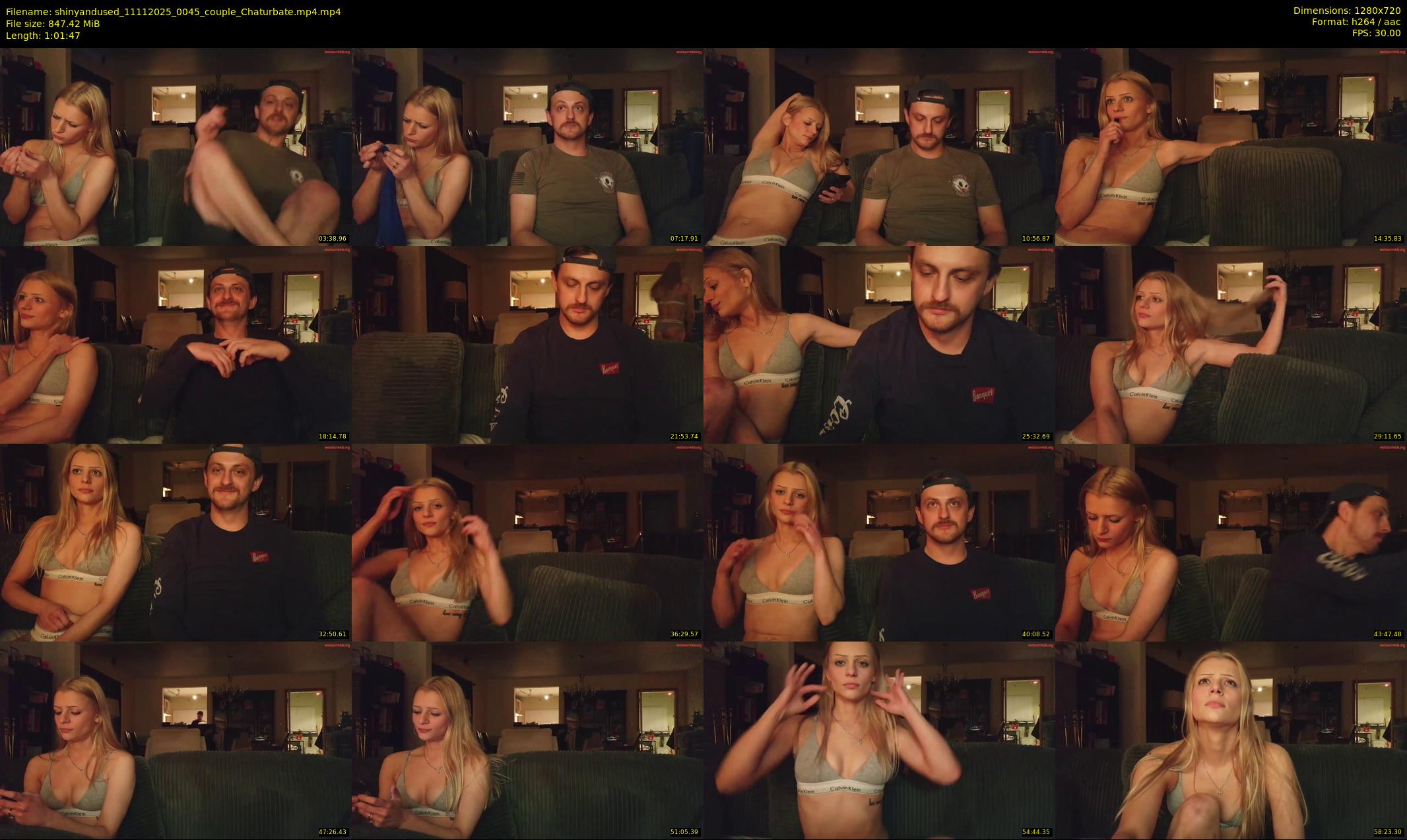 shinyandused — 62 minute Chaturbate couple cam show recording, 720p, Nov 11, 2025