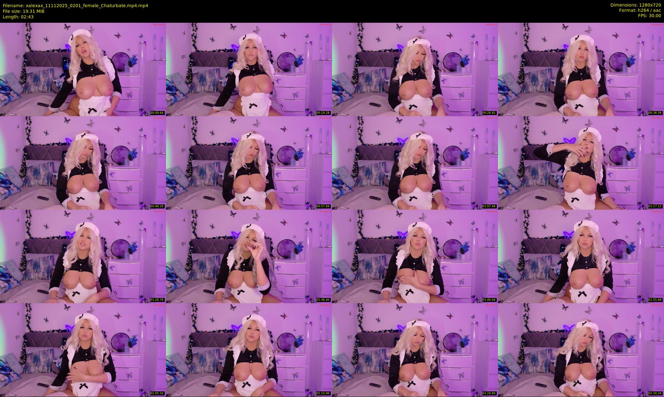 xalexax — 3 minute Chaturbate female cam show recording, 720p, Nov 11, 2025