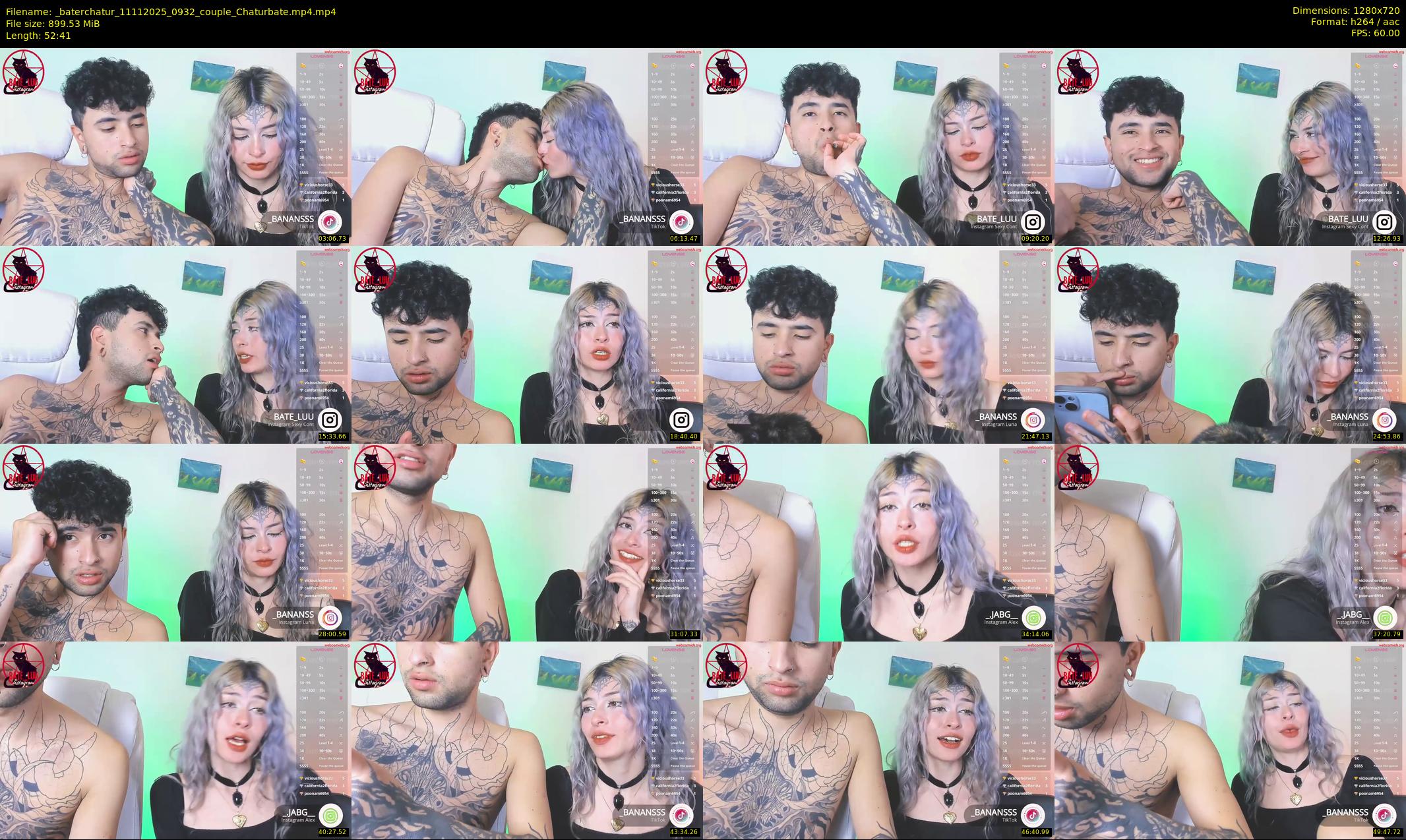 _baterchatur — 53 minute Chaturbate couple cam show recording, 720p, Nov 11, 2025