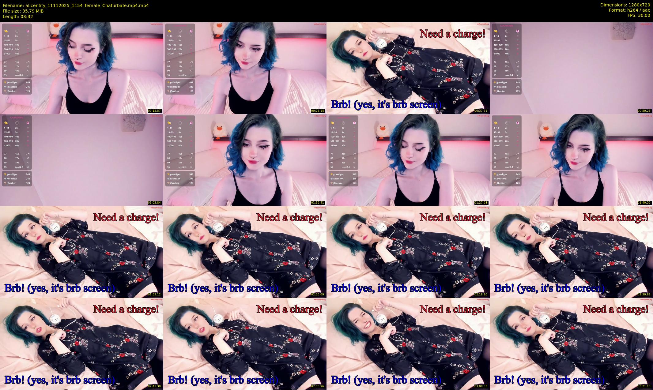 alicentity — 4 minute Chaturbate female cam show recording, 720p, Nov 11, 2025