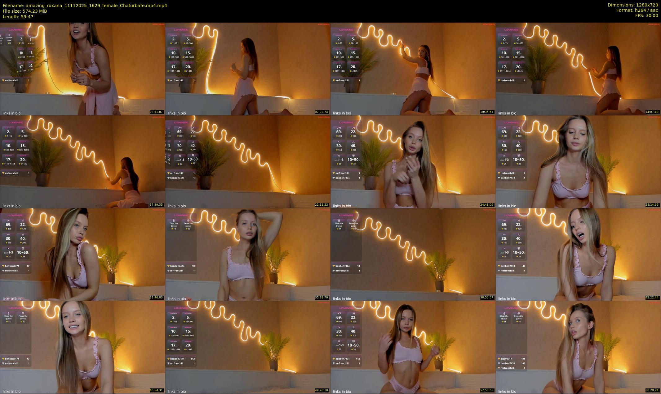 amazing_roxana — 60 minute Chaturbate female cam show recording, 720p, Nov 11, 2025