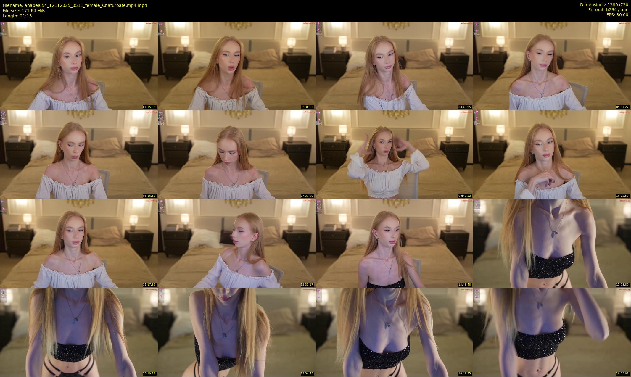 anabel054 — 22 minute Chaturbate female cam show recording, 720p, Nov 12, 2025
