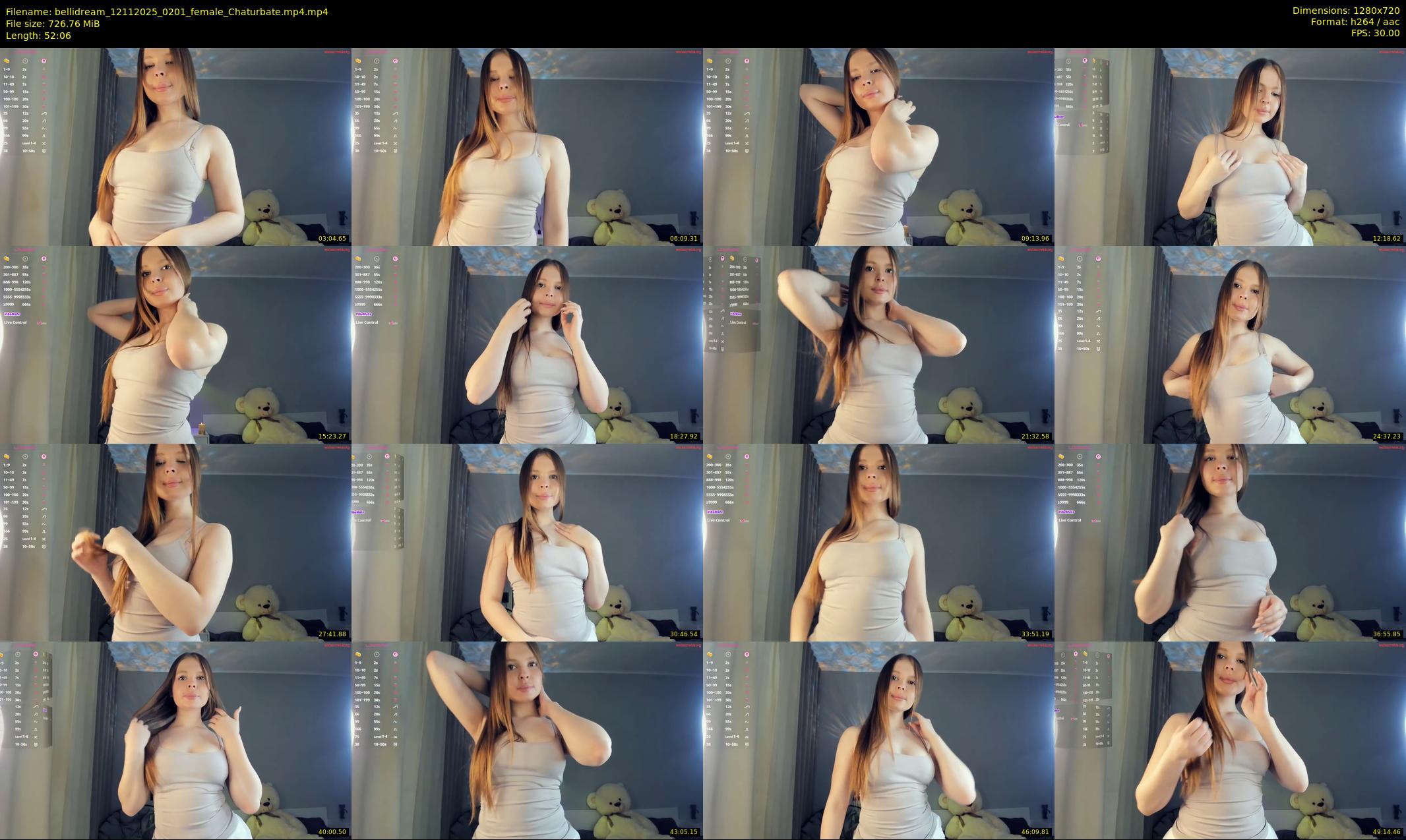 bellidream — 53 minute Chaturbate female cam show recording, 720p, Nov 12, 2025