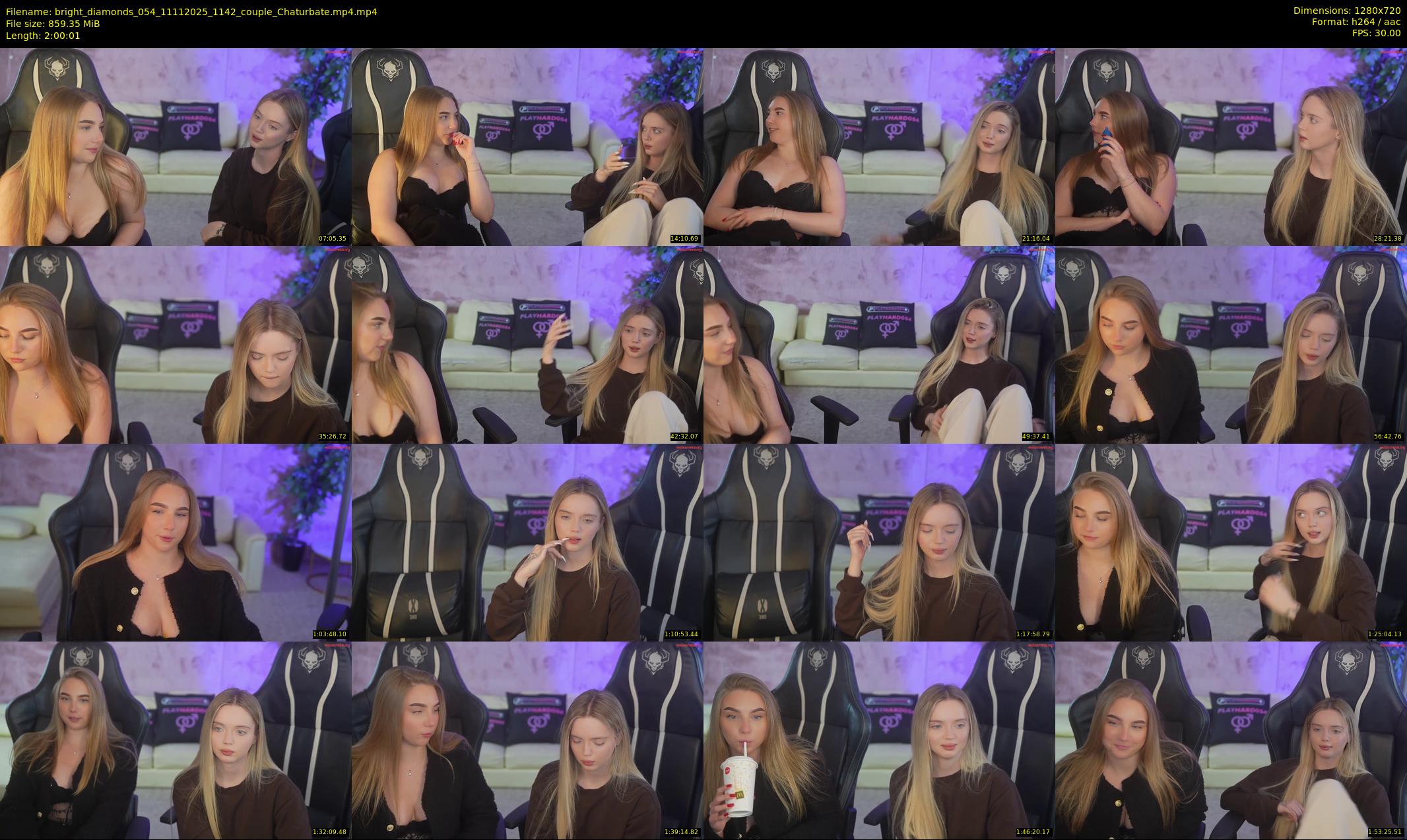 bright_diamonds_054 — 121 minute Chaturbate couple cam show recording, 720p, Nov 11, 2025