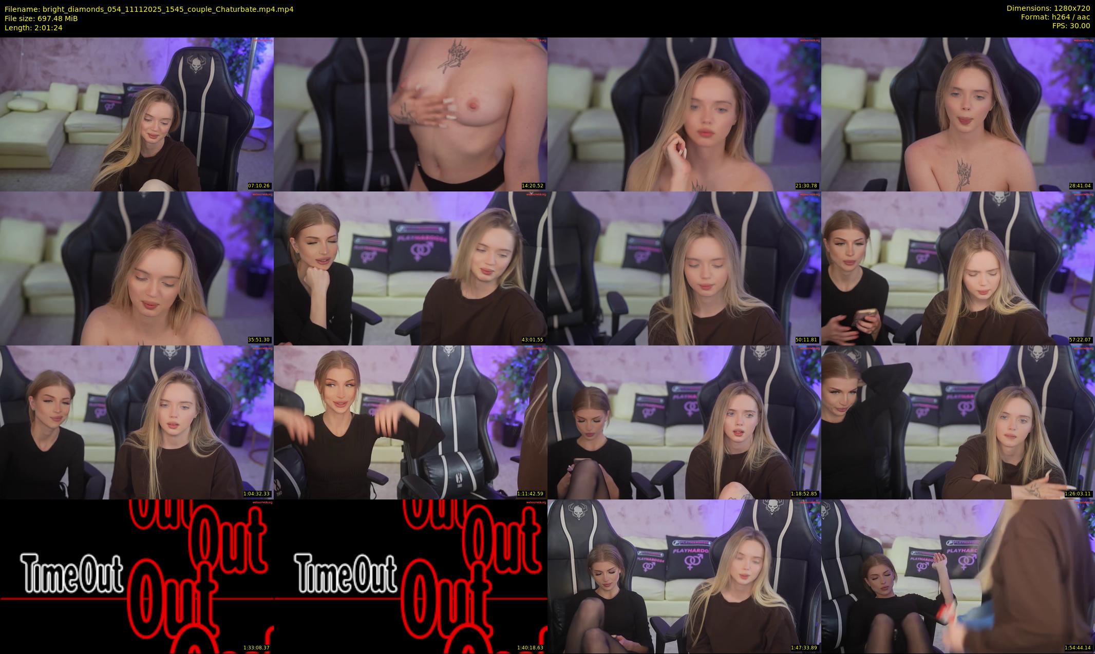 bright_diamonds_054 — 122 minute Chaturbate couple cam show recording, 720p, Nov 11, 2025