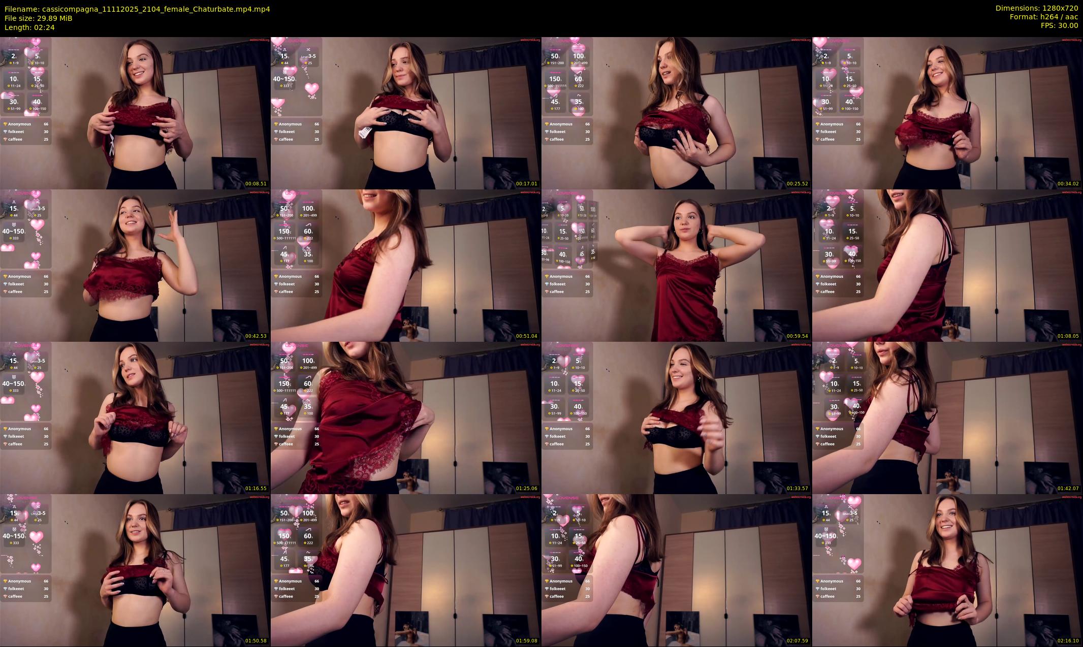 cassicompagna — 3 minute Chaturbate female cam show recording, 720p, Nov 11, 2025