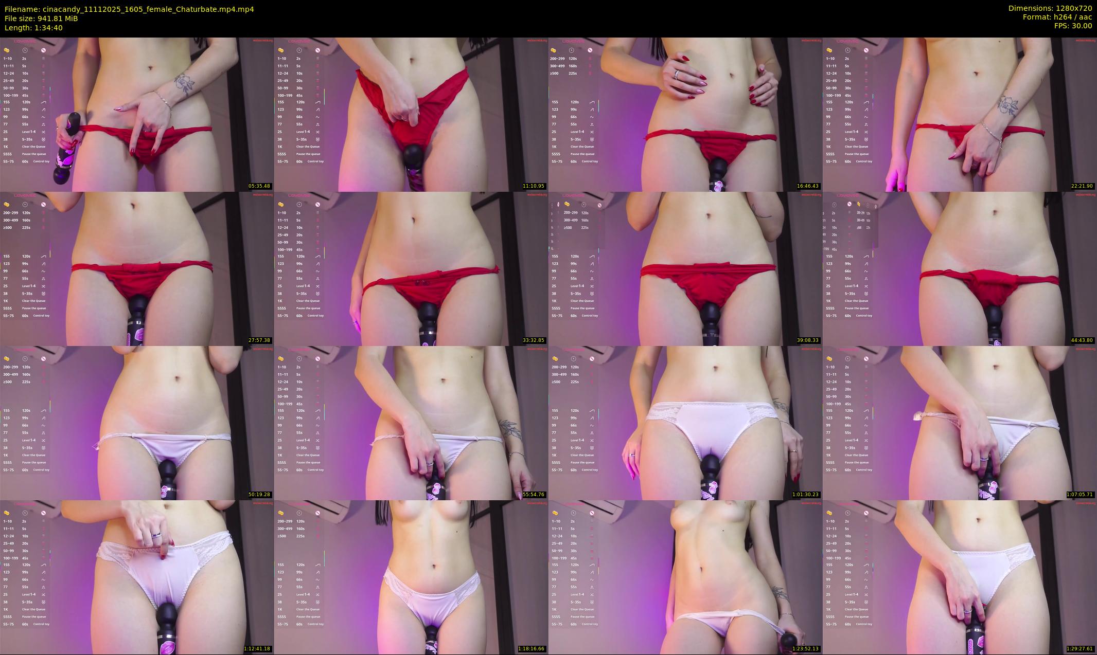 cinacandy — 95 minute Chaturbate female cam show recording, 720p, Nov 11, 2025