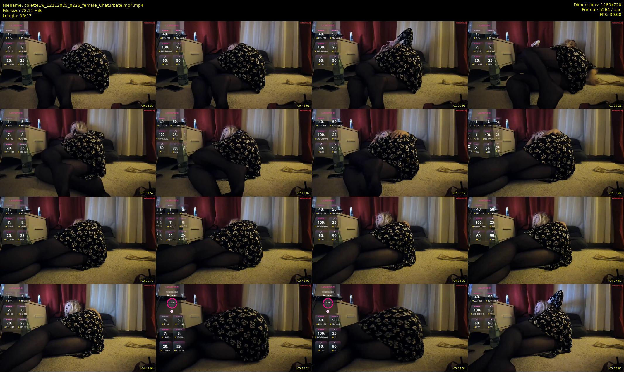 colette1w — 7 minute Chaturbate female cam show recording, 720p, Nov 12, 2025