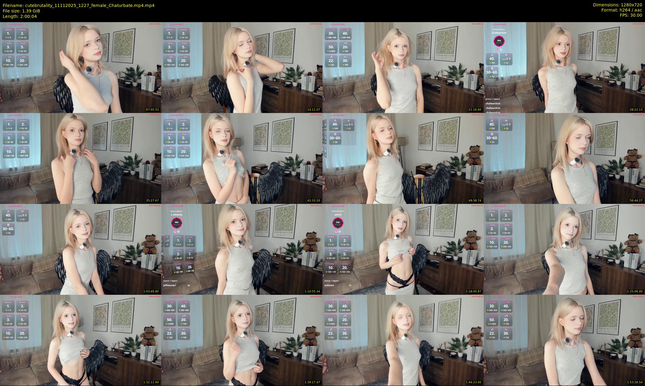cutebrutality — 121 minute Chaturbate female cam show recording, 720p, Nov 11, 2025