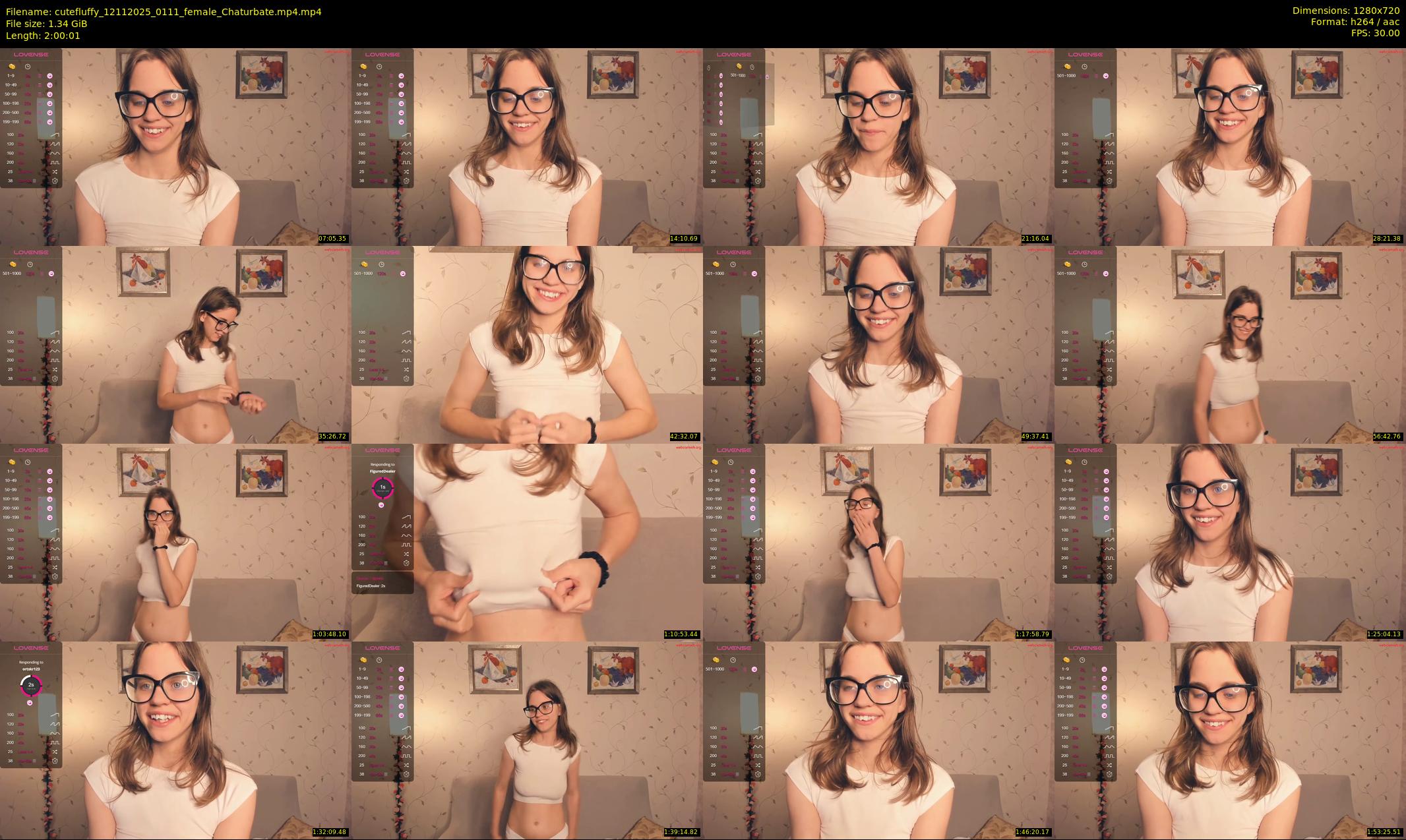 cutefluffy — 121 minute Chaturbate female cam show recording, 720p, Nov 12, 2025