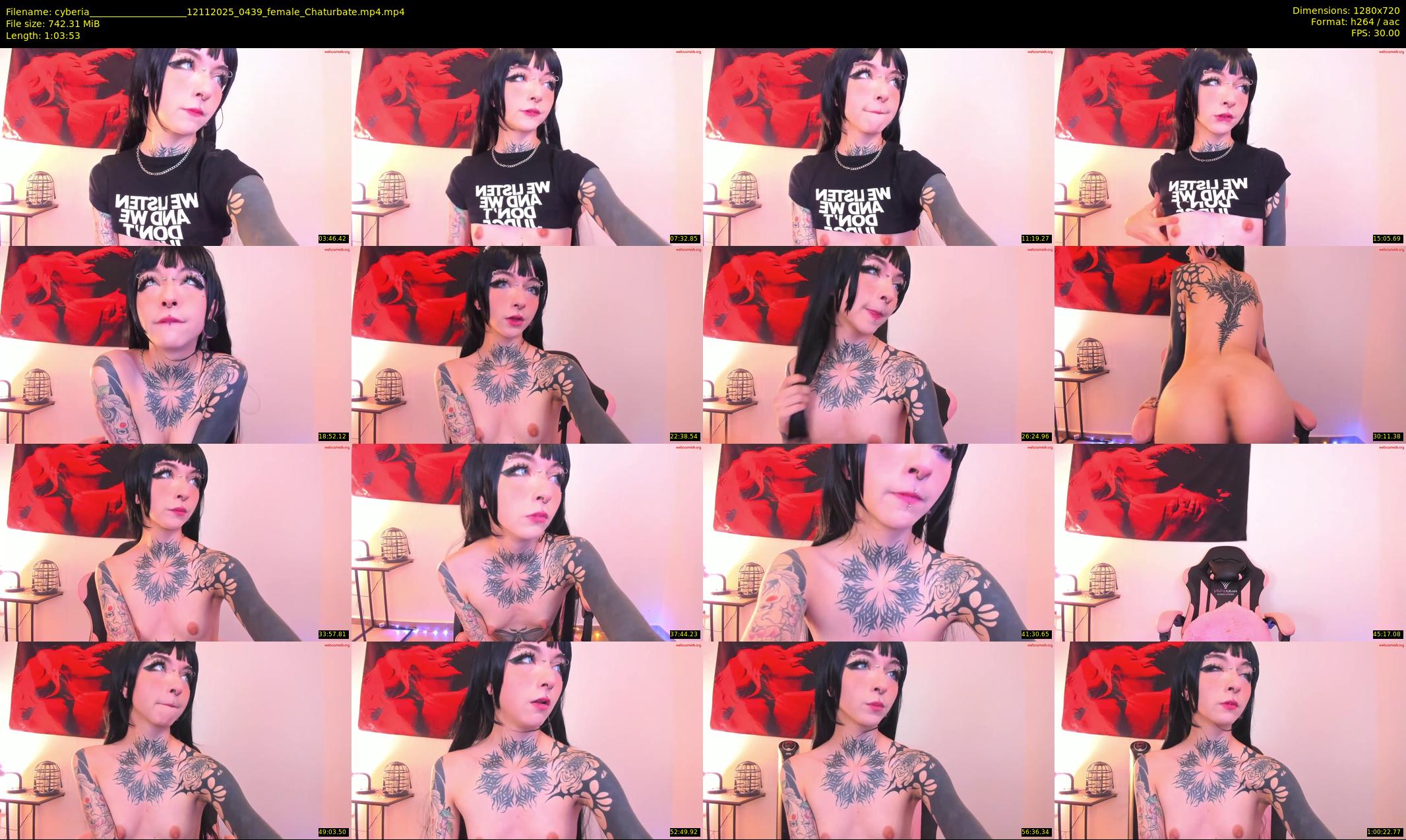 cyberia____________________ — 64 minute Chaturbate female cam show recording, 720p, Nov 12, 2025