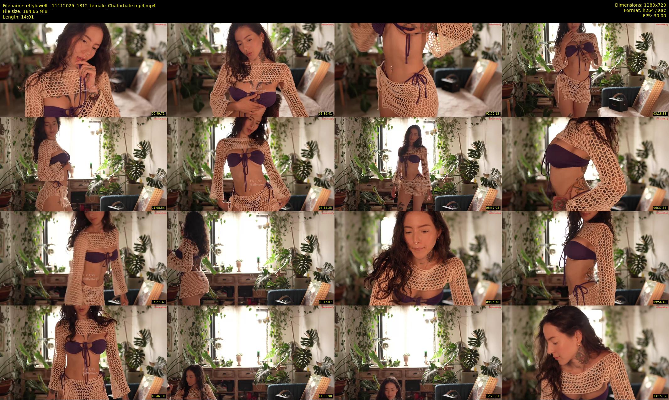 effylowell_ — 15 minute Chaturbate female cam show recording, 720p, Nov 11, 2025