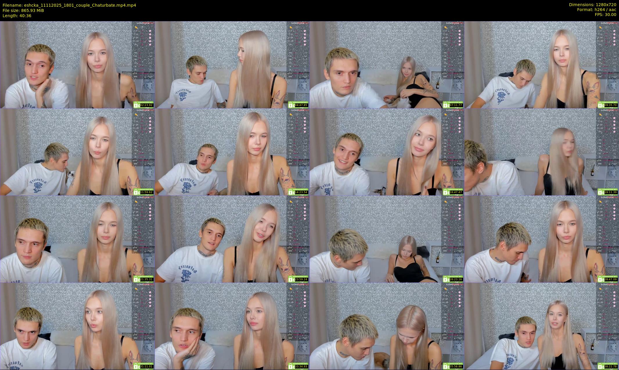 eshcka — 41 minute Chaturbate couple cam show recording, 720p, Nov 11, 2025