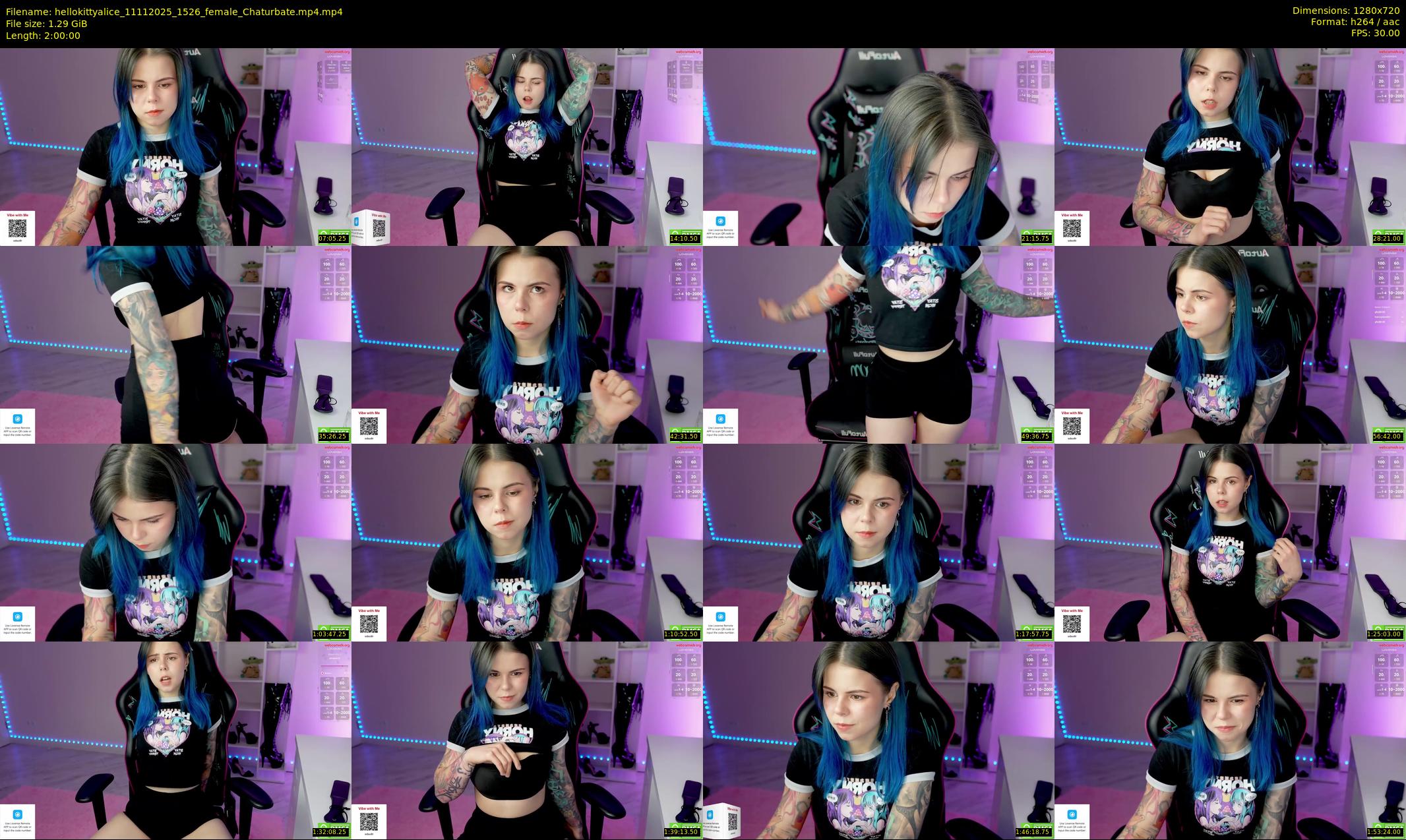 hellokittyalice — 120 minute Chaturbate female cam show recording, 720p, Nov 11, 2025