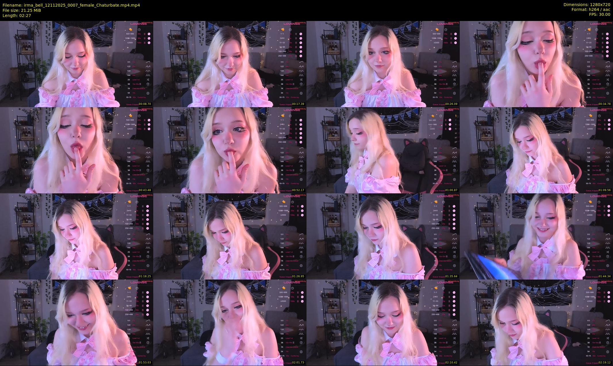 irma_bell — 3 minute Chaturbate female cam show recording, 720p, Nov 12, 2025