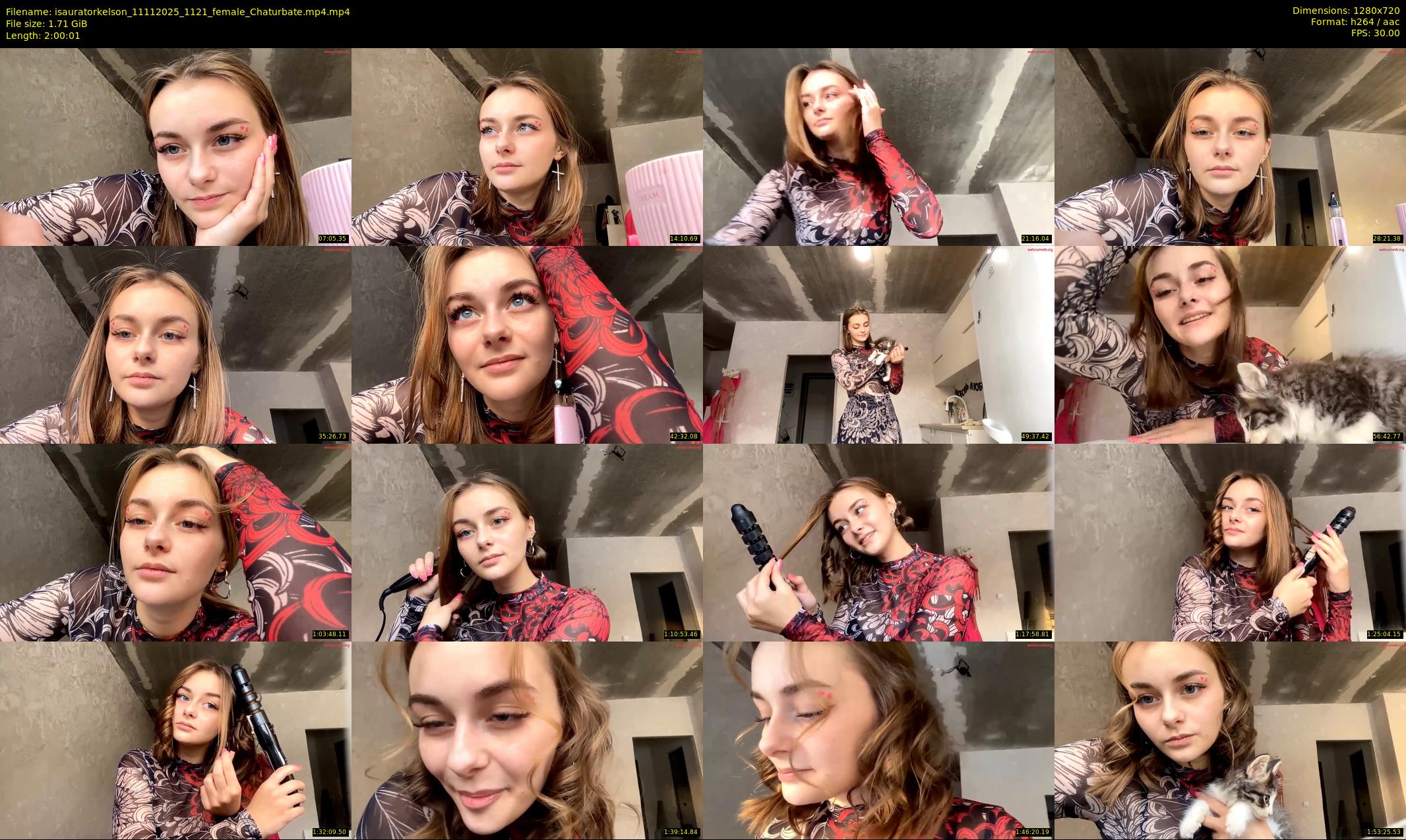 isauratorkelson — 121 minute Chaturbate female cam show recording, 720p, Nov 11, 2025