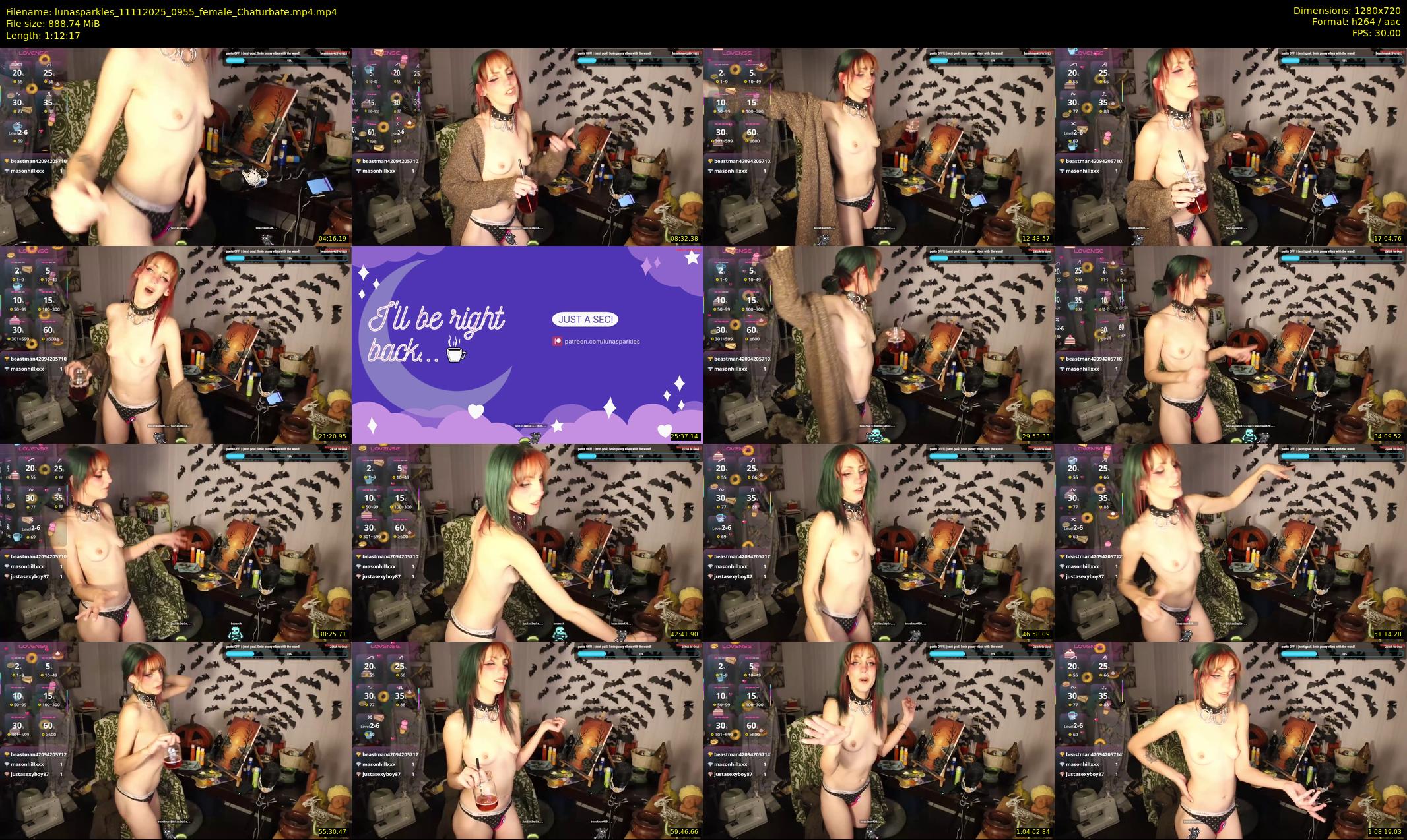 lunasparkles — 73 minute Chaturbate female cam show recording, 720p, Nov 11, 2025