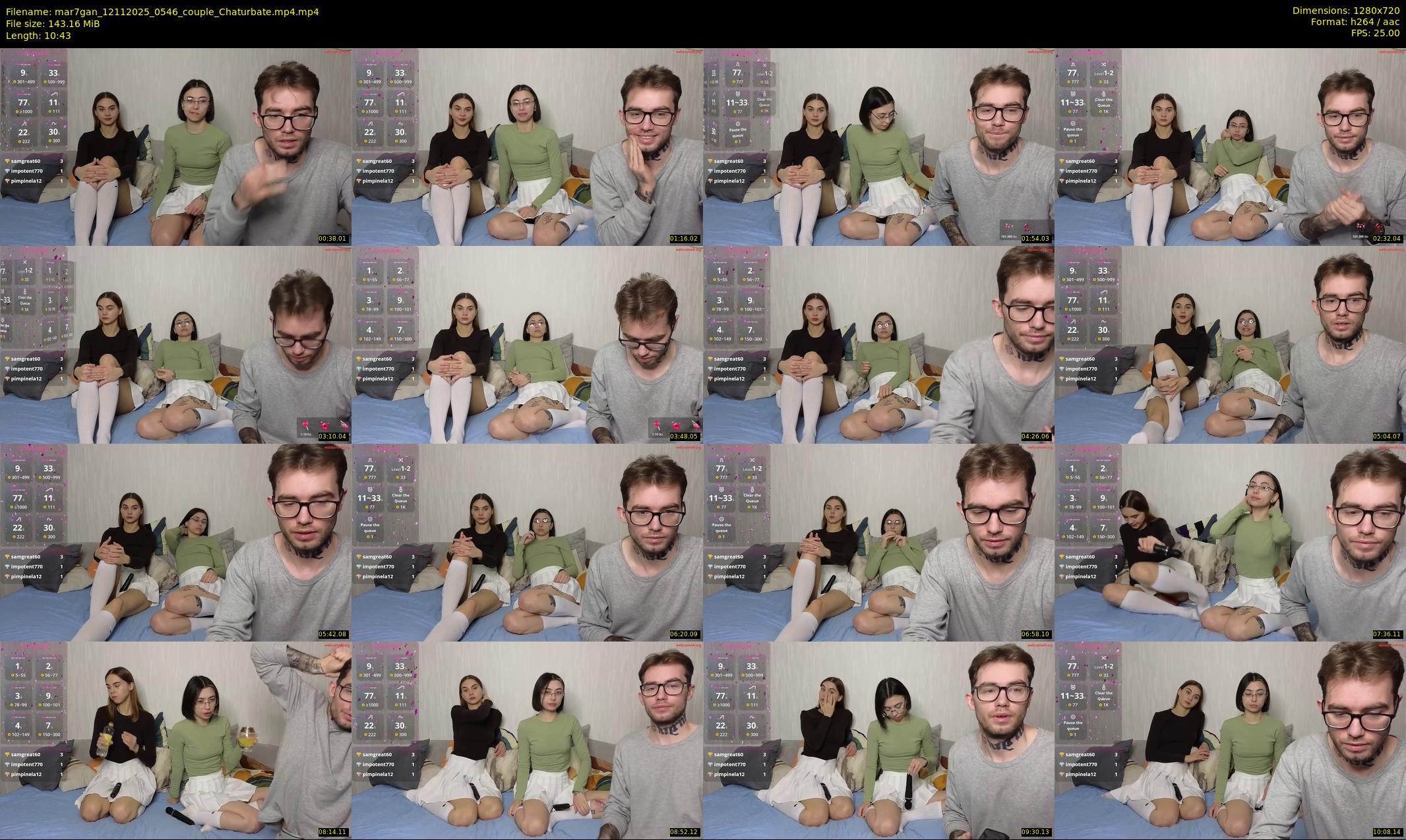 mar7gan — 11 minute Chaturbate couple cam show recording, 720p, Nov 12, 2025
